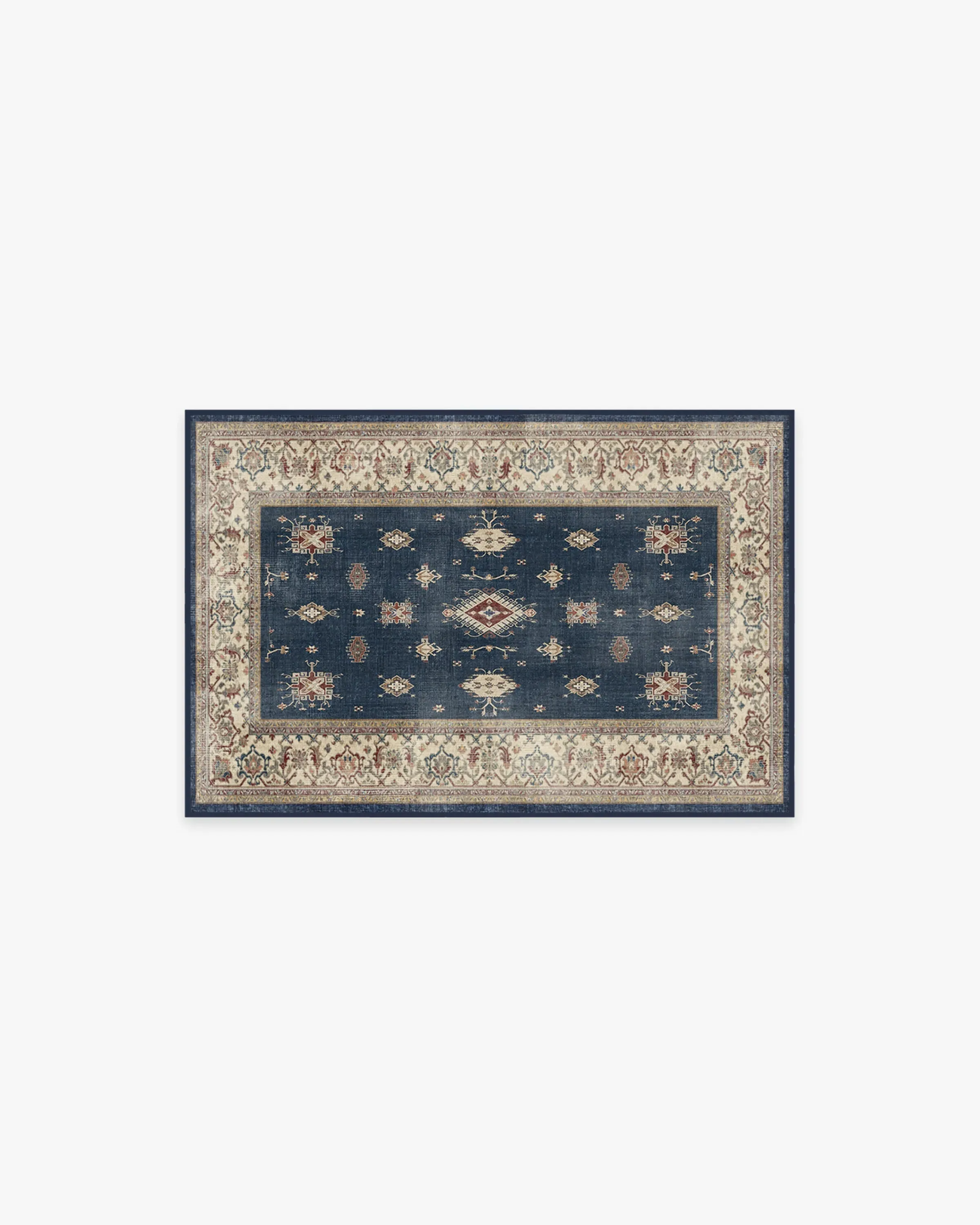 Area Rug Machine Washable - Sapphire Blue image
