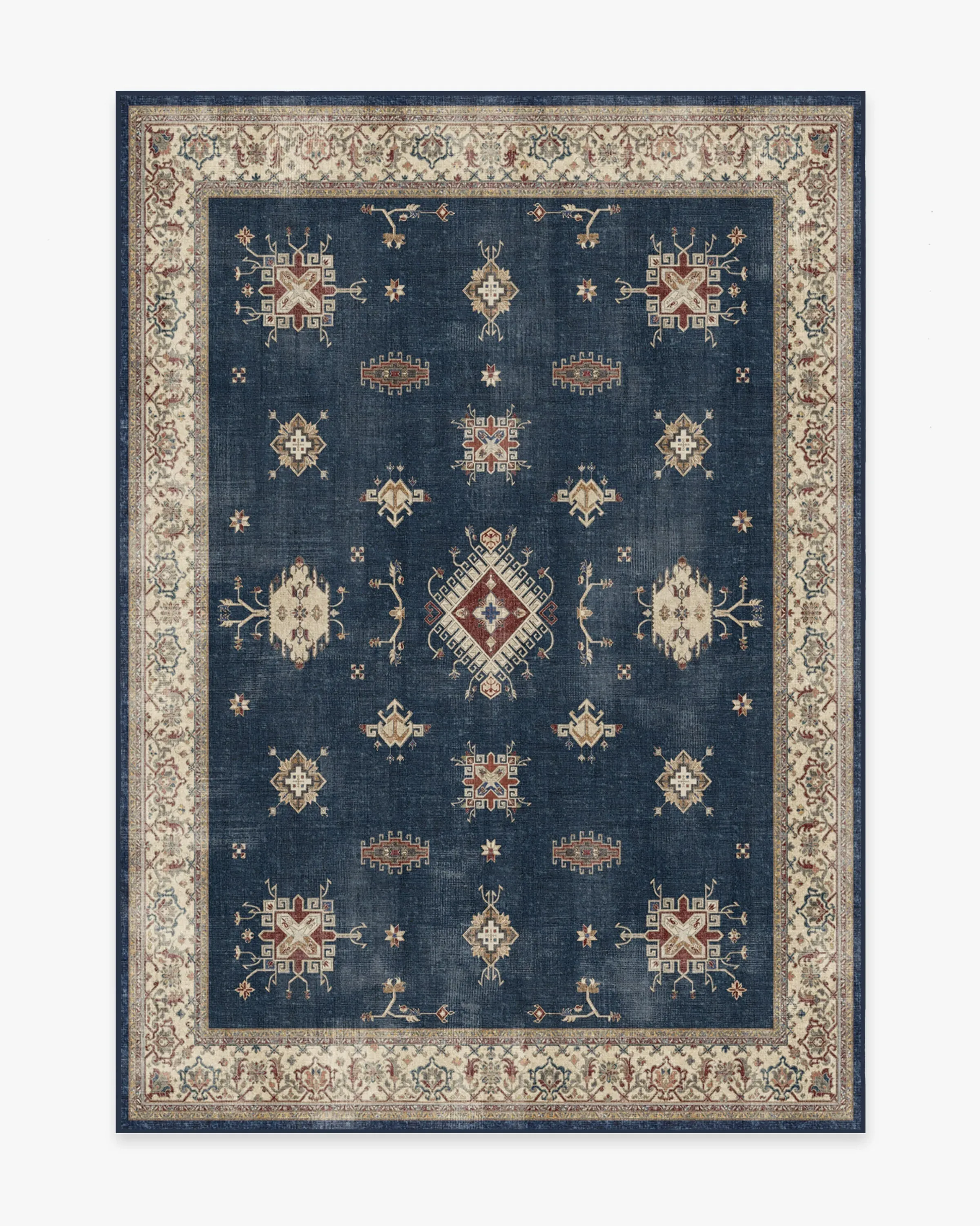 Area Rug Machine Washable - Sapphire Blue