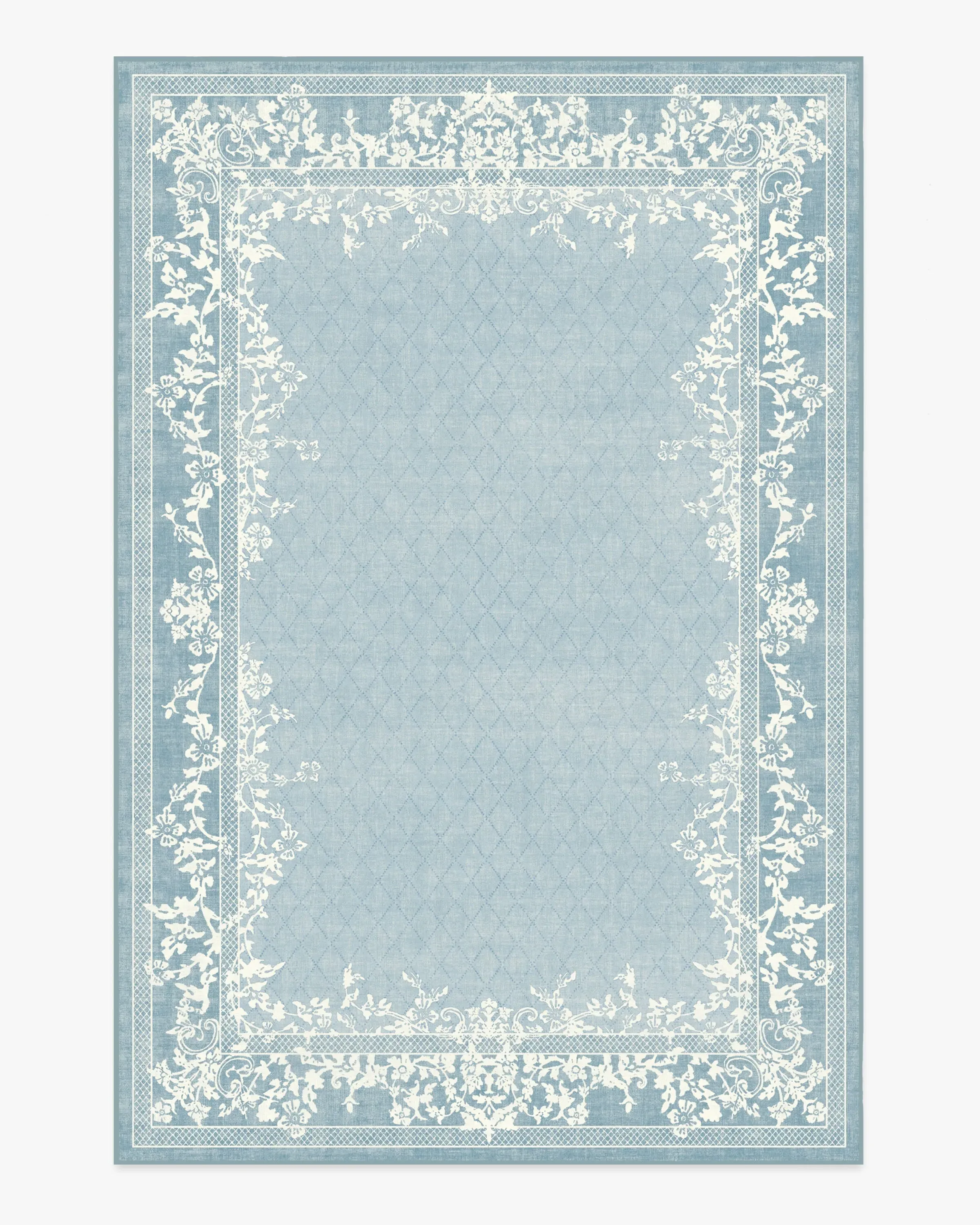 Area Rug Machine Washable - Slate Blue