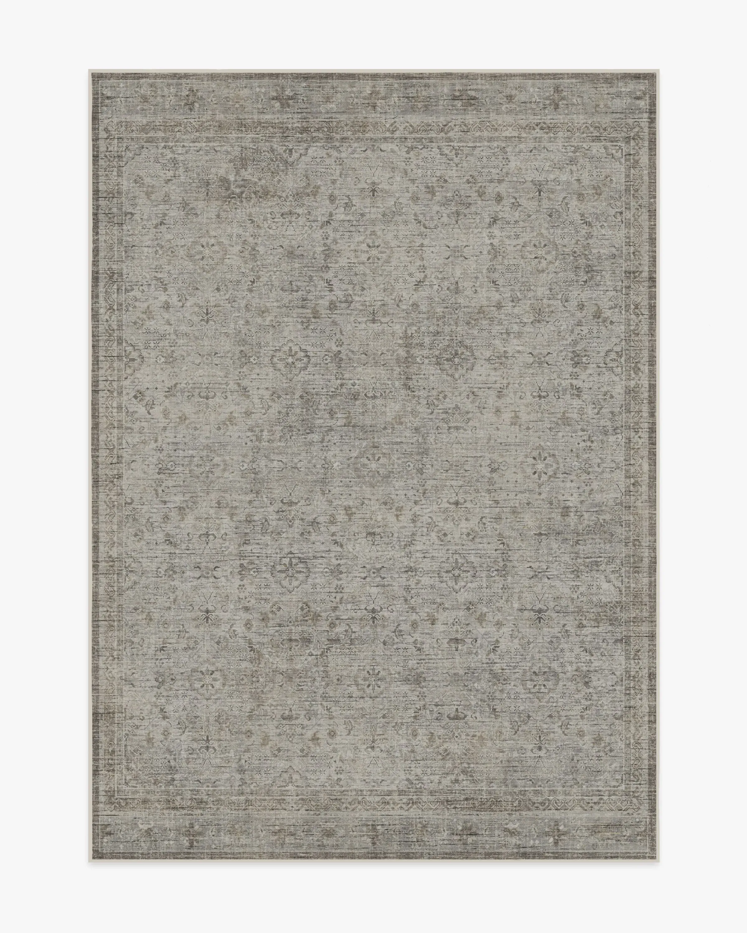 Area Rug Machine Washable - Stone Grey