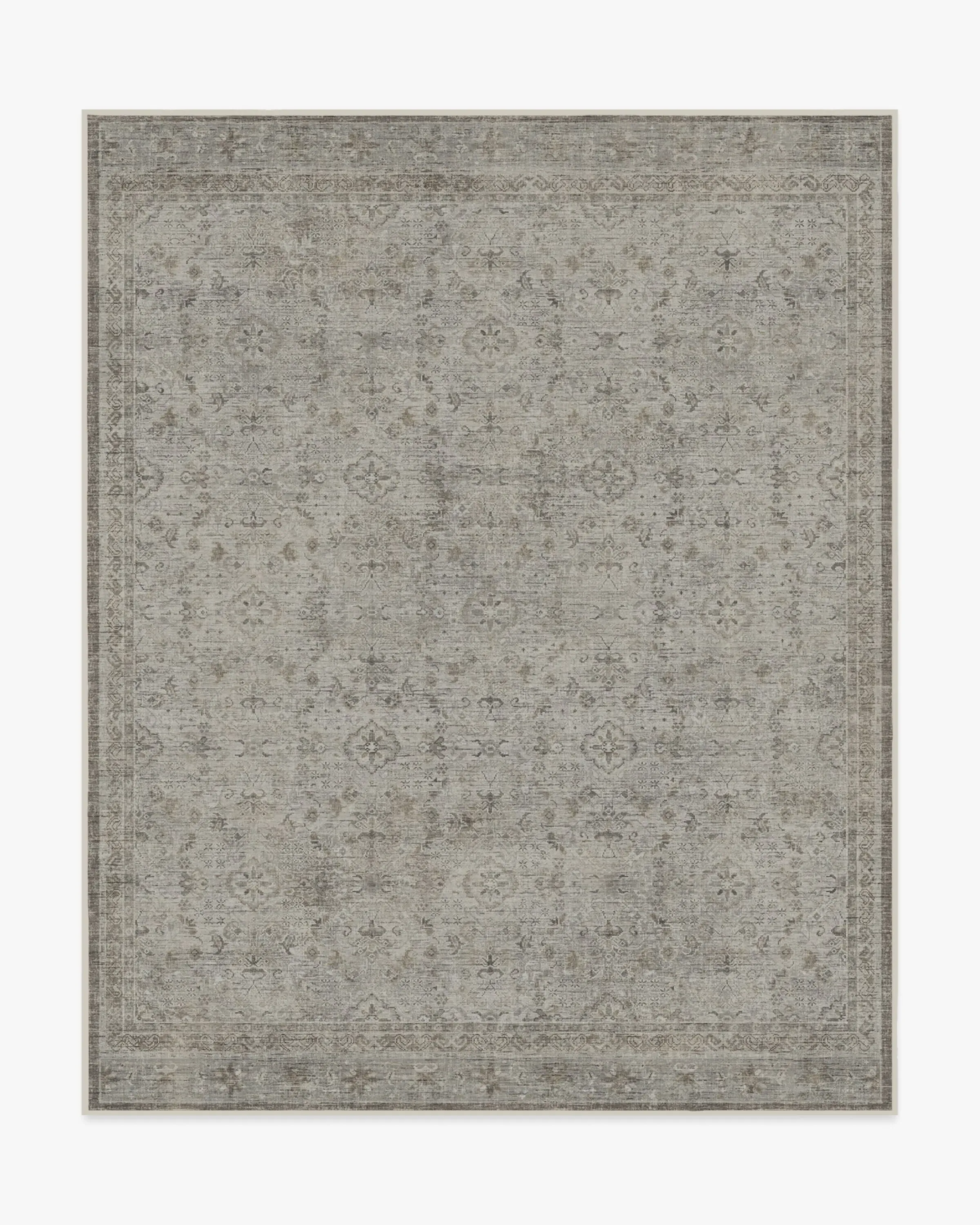 Area Rug Machine Washable - Stone Grey