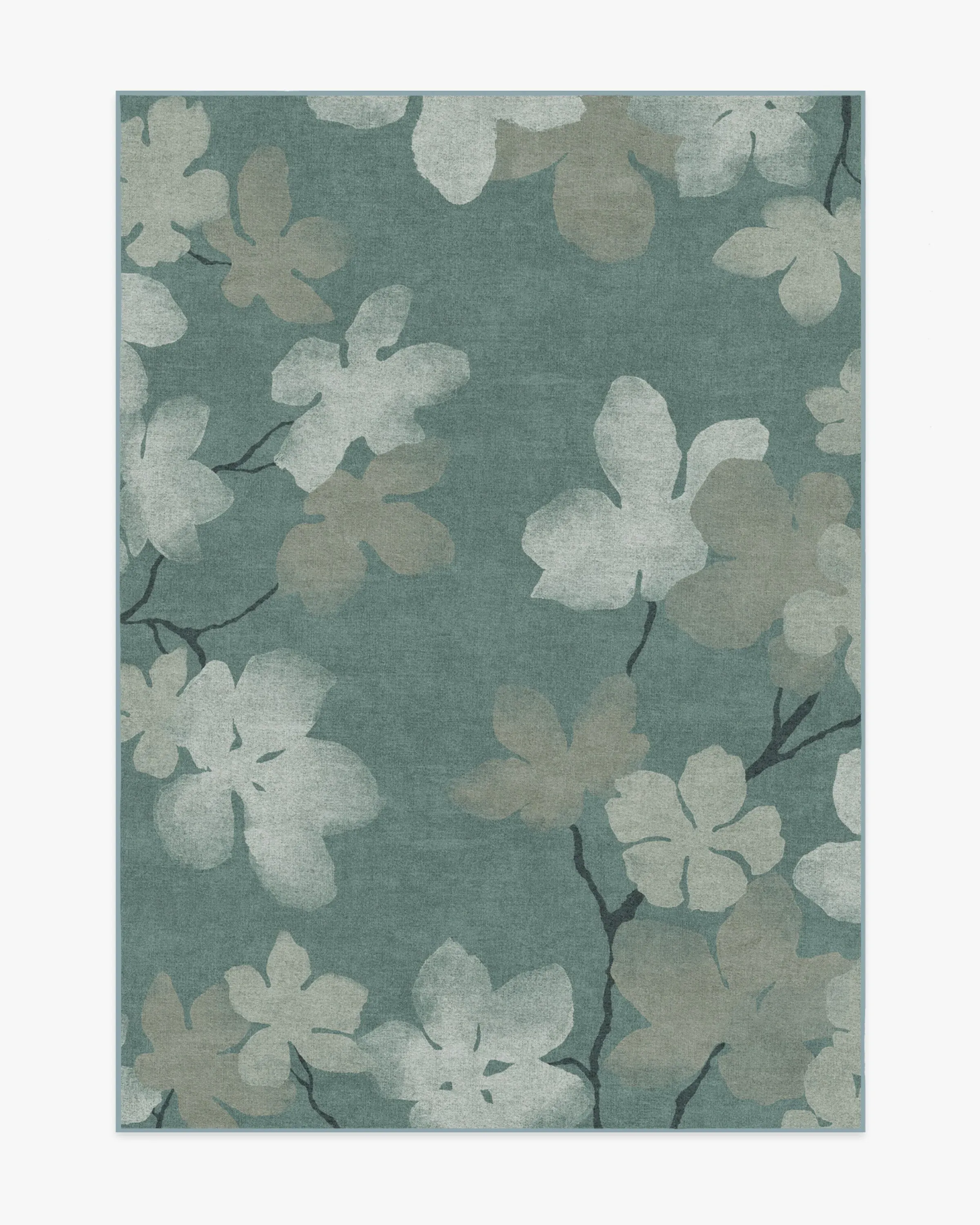 Area Rug Machine Washable - Teal