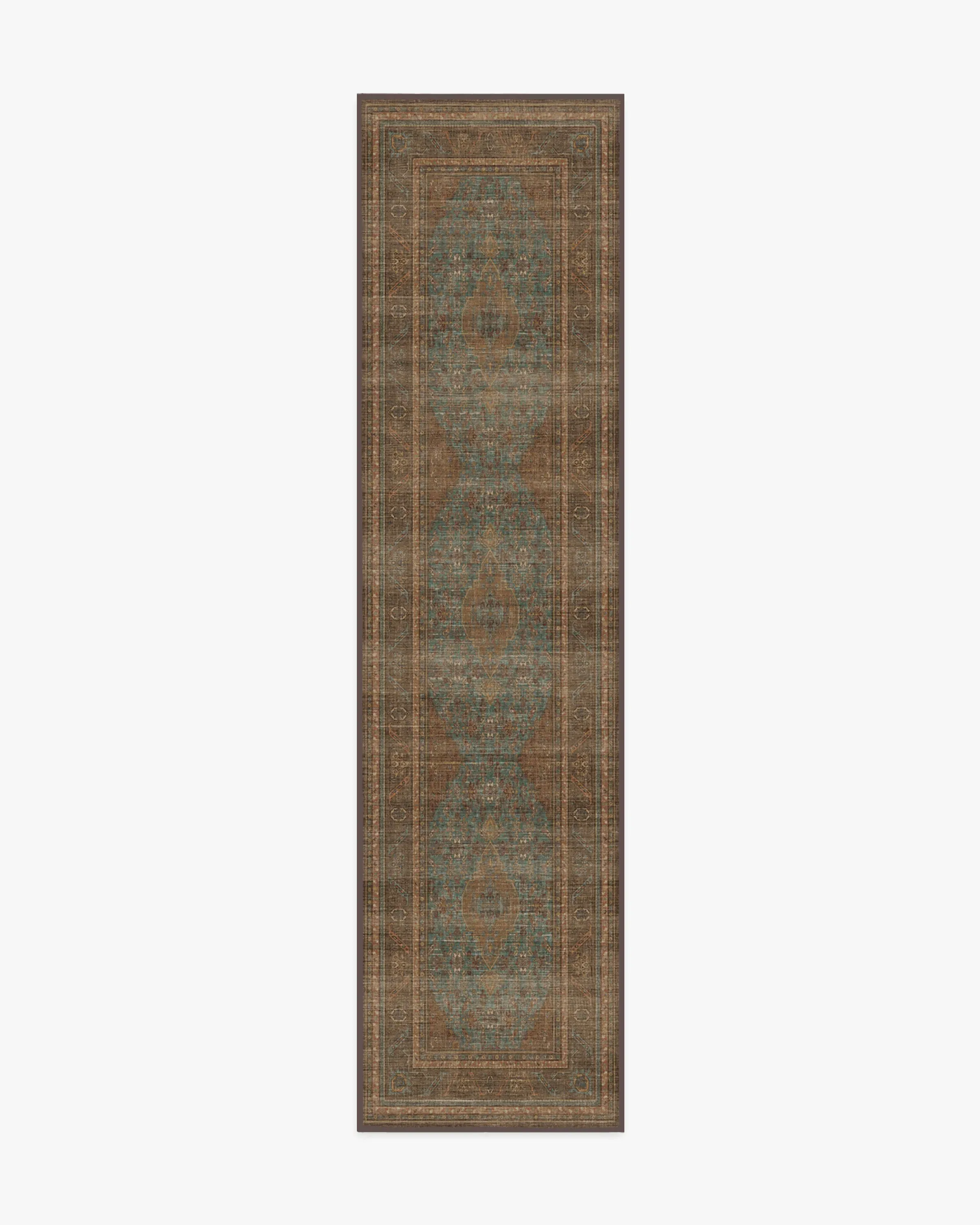 Area Rug Machine Washable - Teal Blue