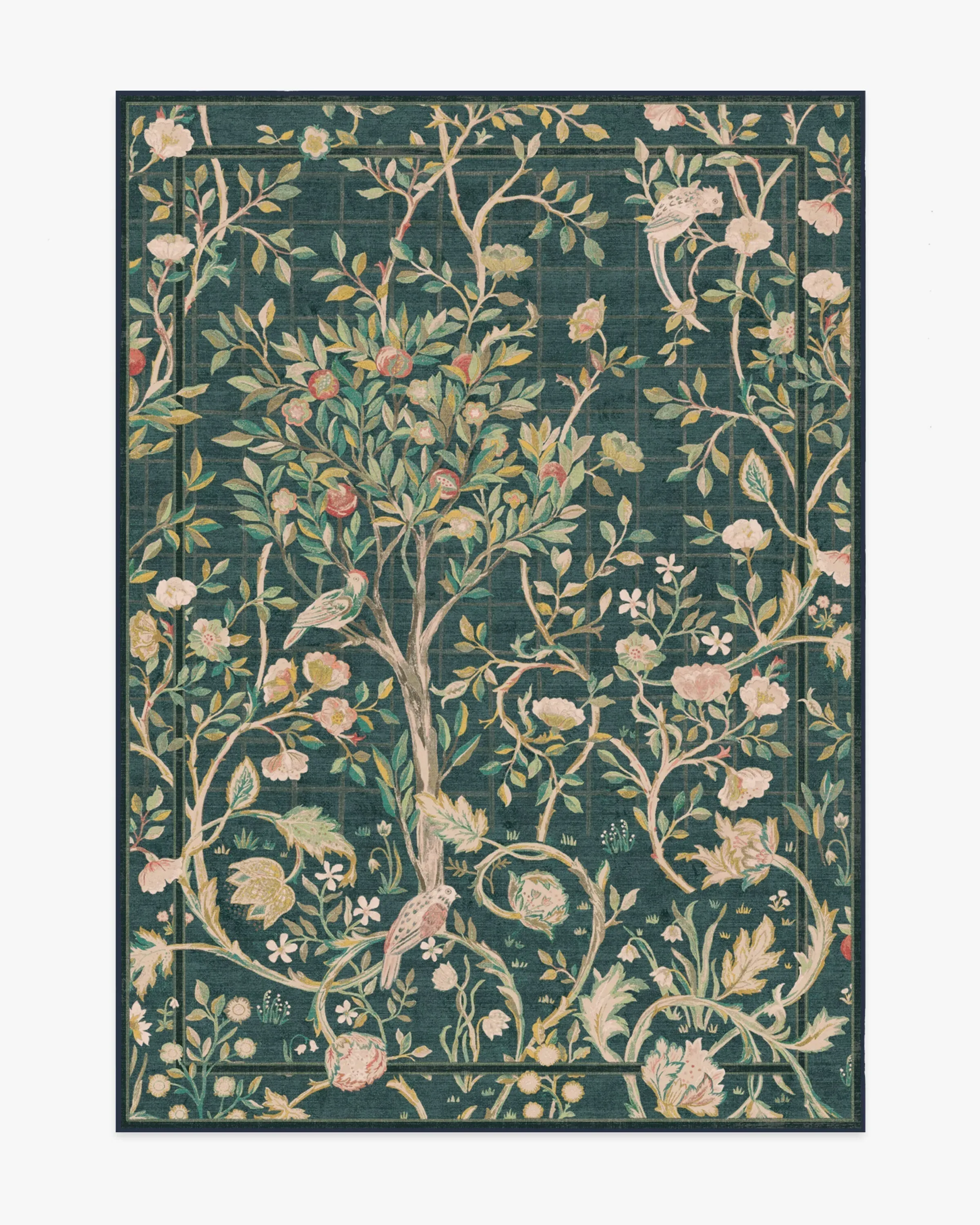 Area Rug Machine Washable - Teal Green