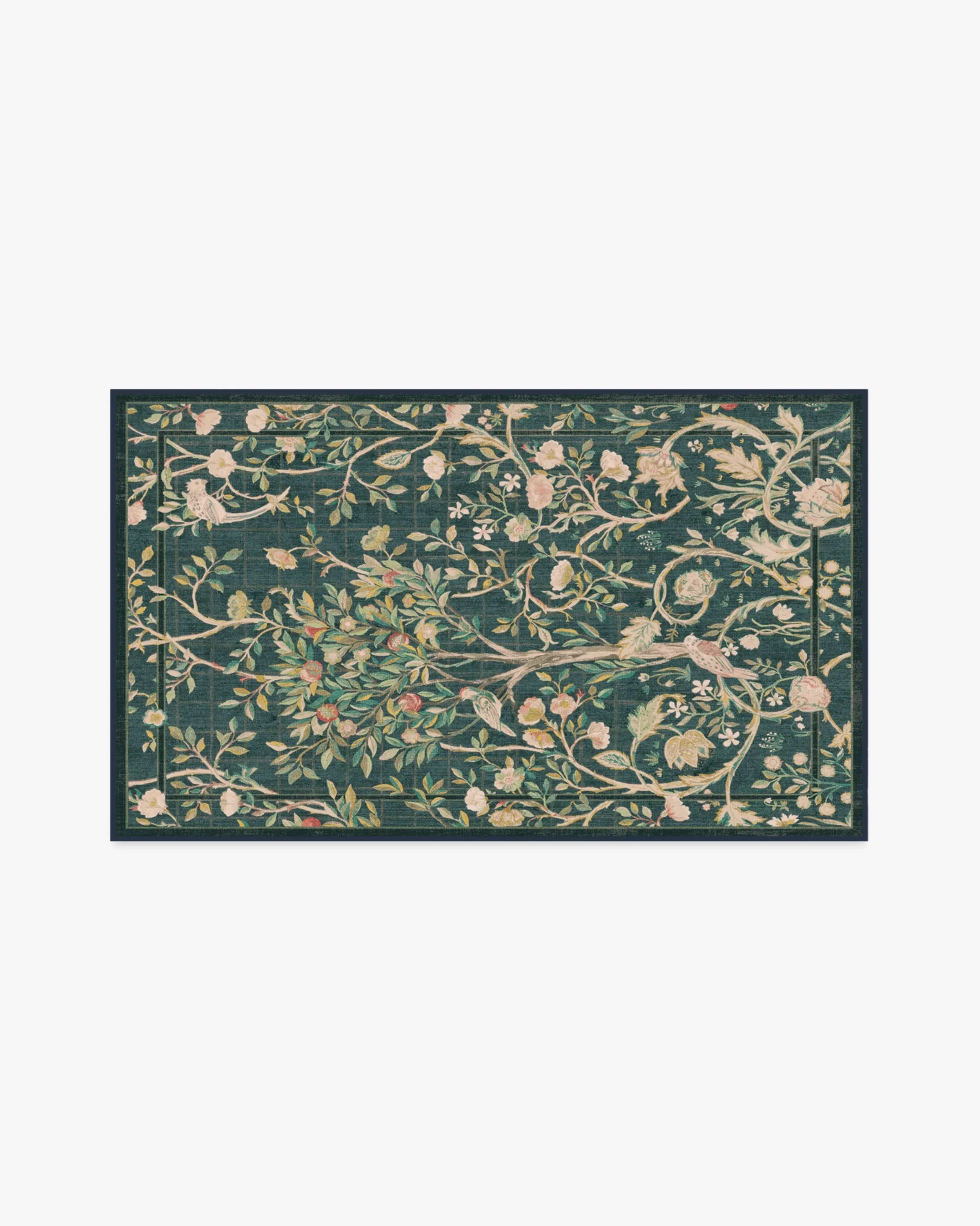 Area Rug Machine Washable - Teal Green