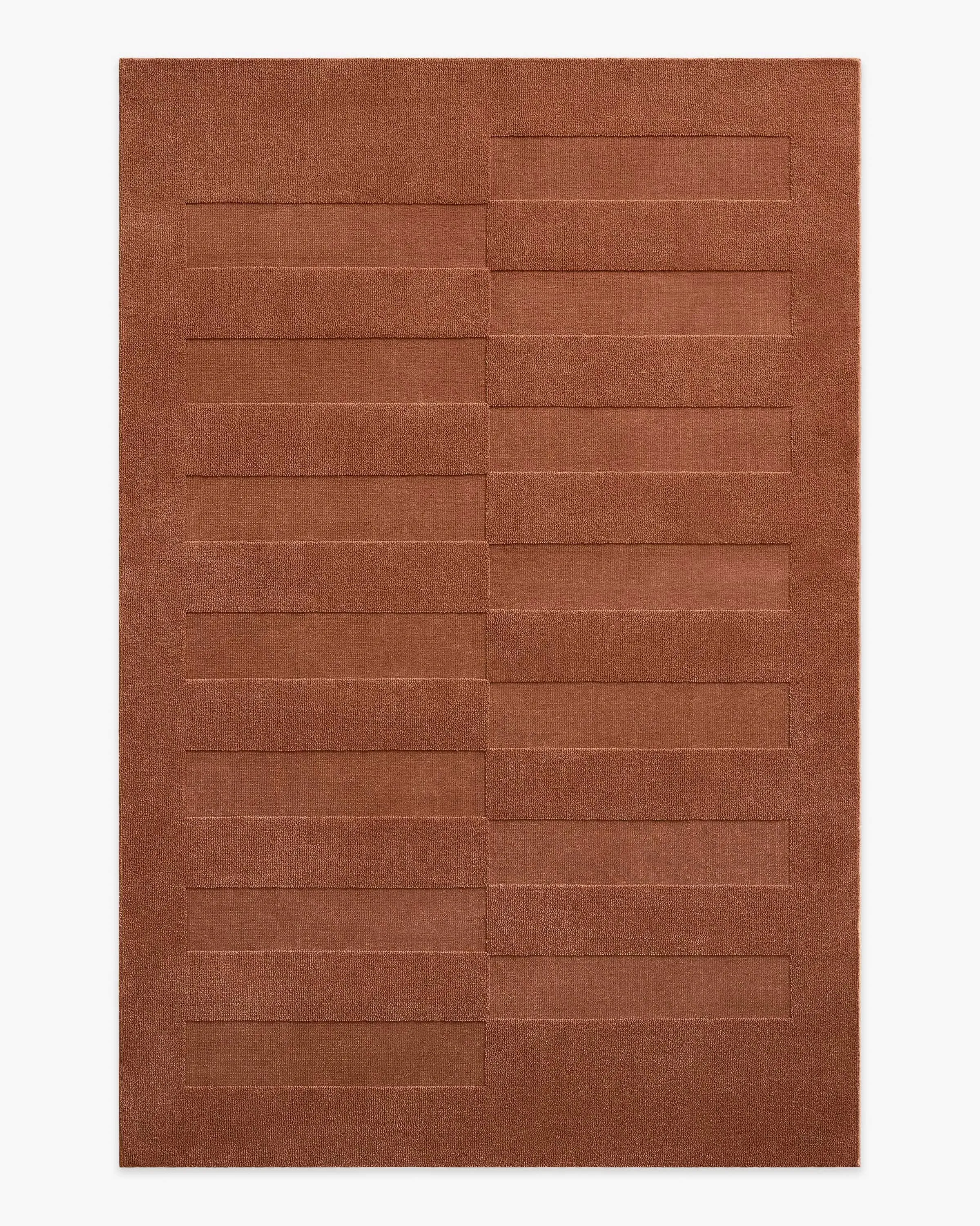 Area Rug Machine Washable - Terracotta