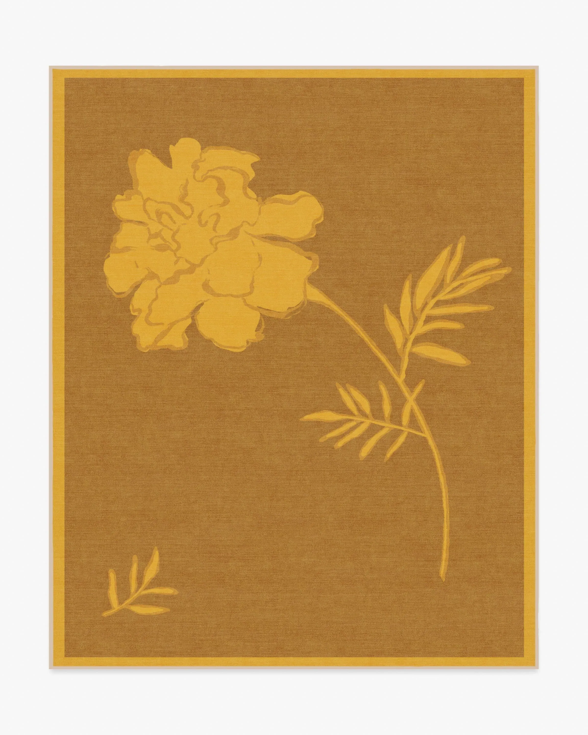 Area Rug Machine Washable - Yellow