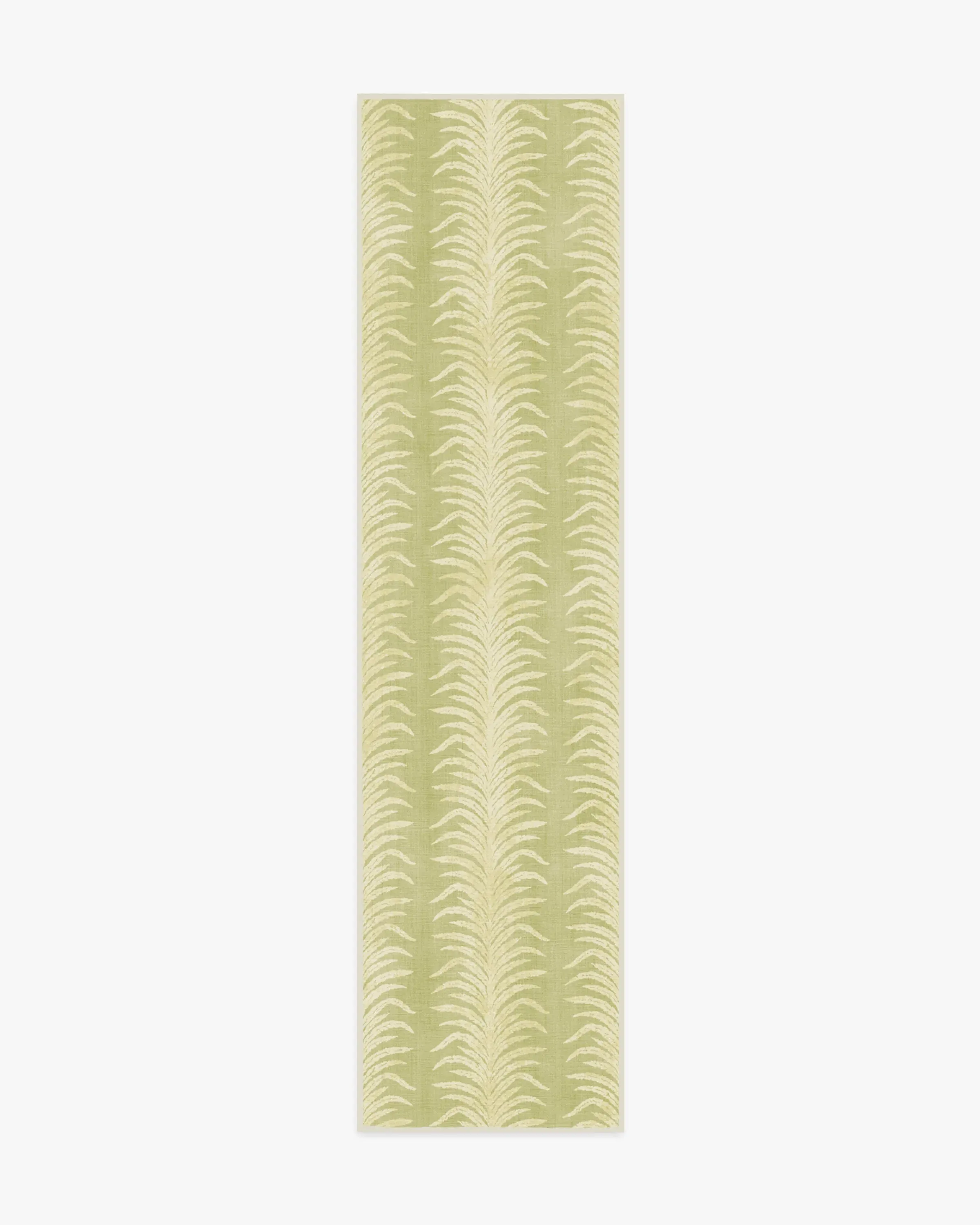 Area Rug with Tree Fern Pattern - Matcha Green