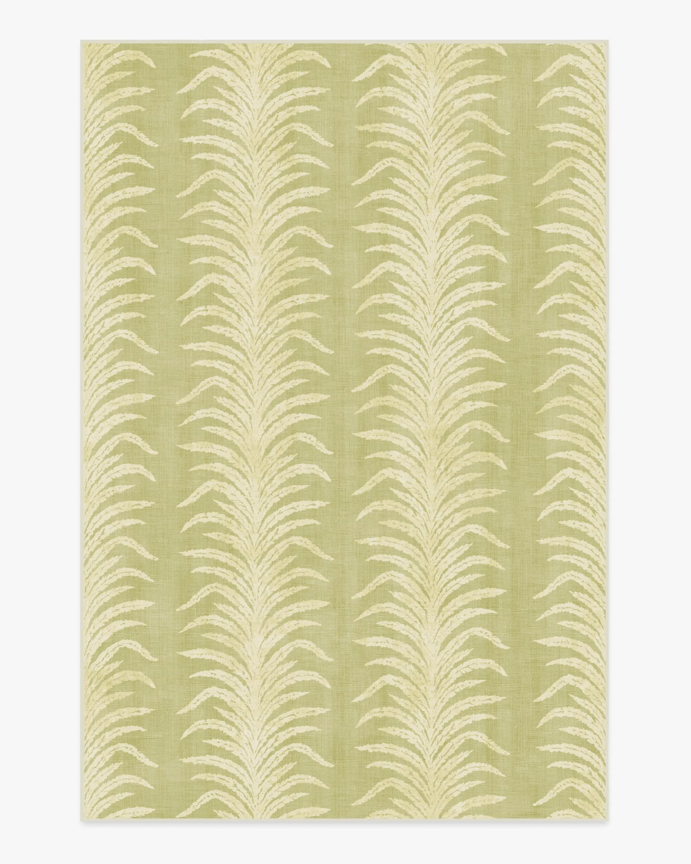 Area Rug with Tree Fern Pattern - Matcha Green