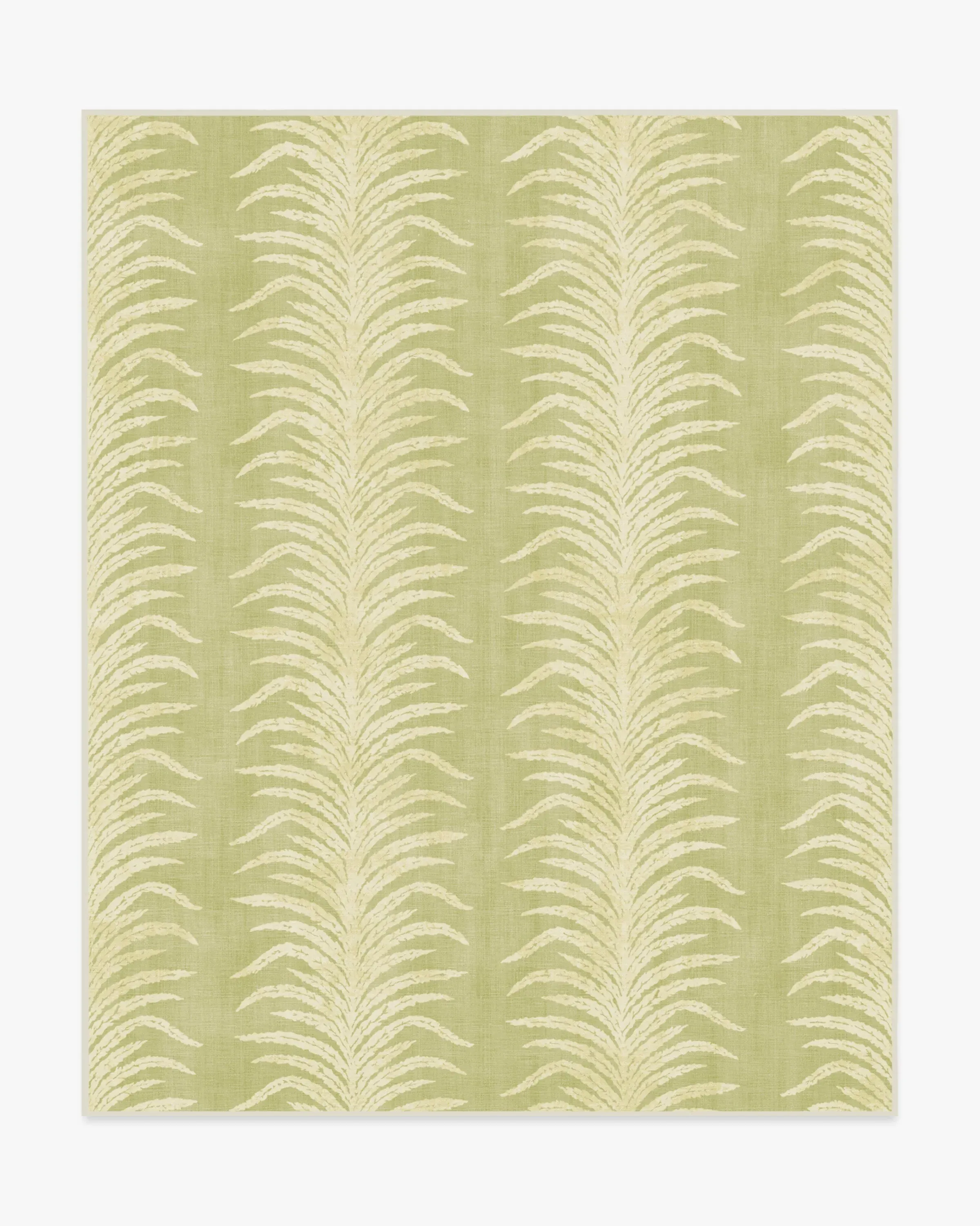 Area Rug with Tree Fern Pattern - Matcha Green