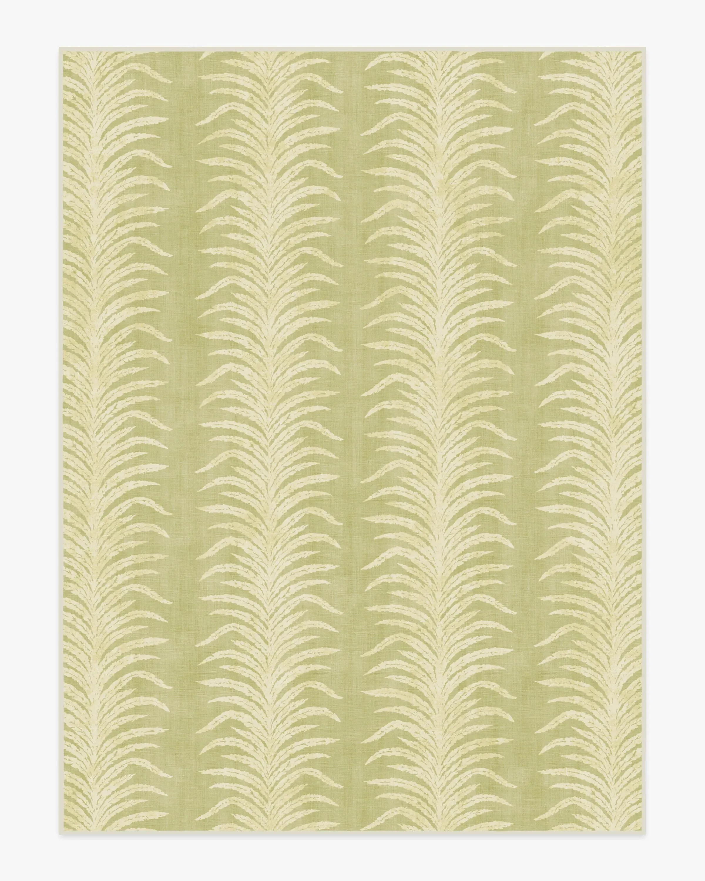 Area Rug with Tree Fern Pattern - Matcha Green
