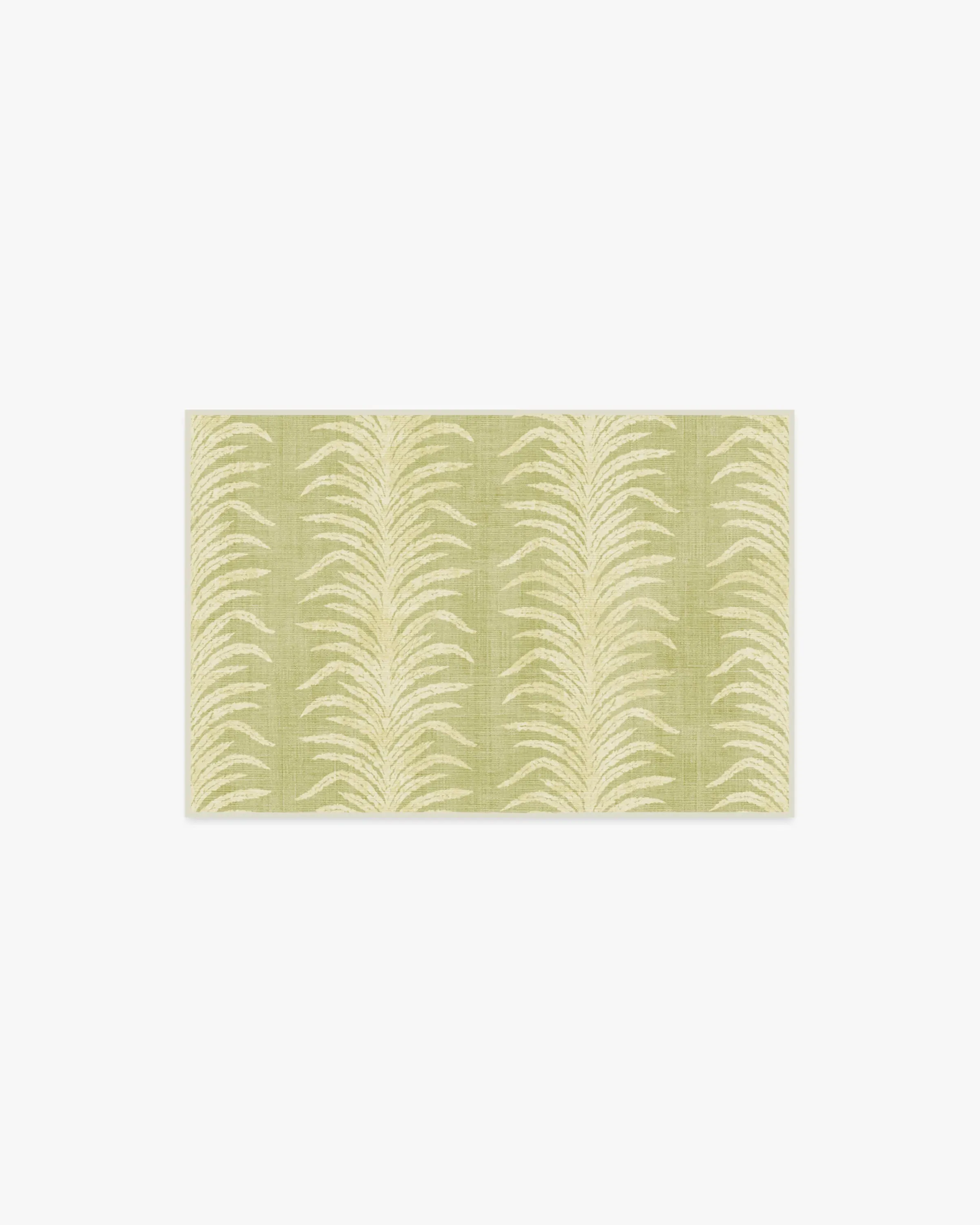 Area Rug with Tree Fern Pattern - Matcha Green image