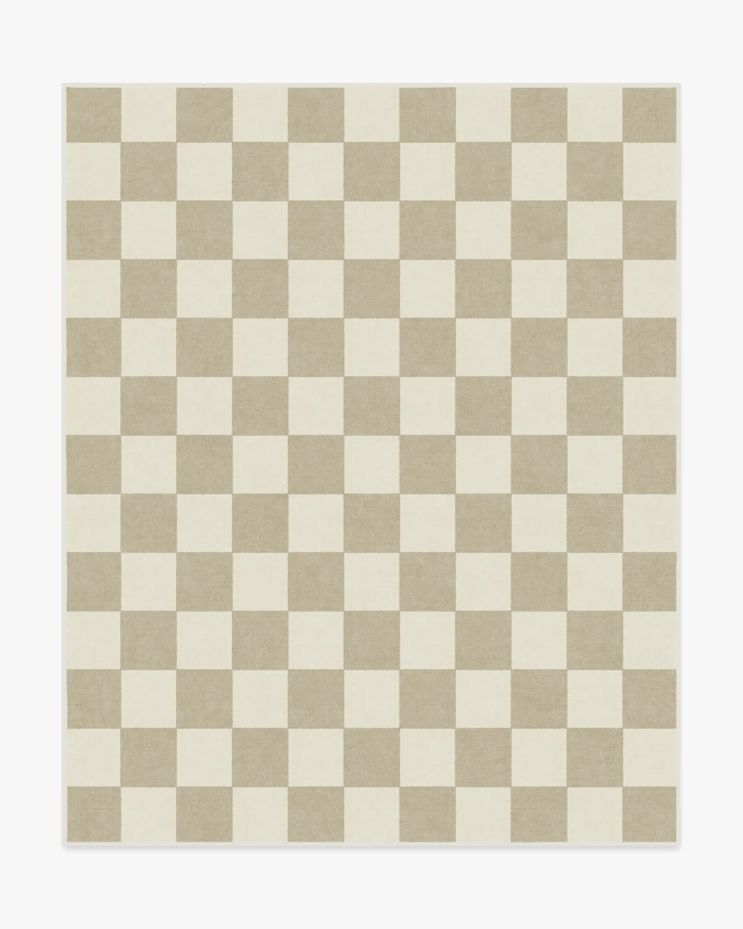 Checkered Area Rug Machine Washable - Stone