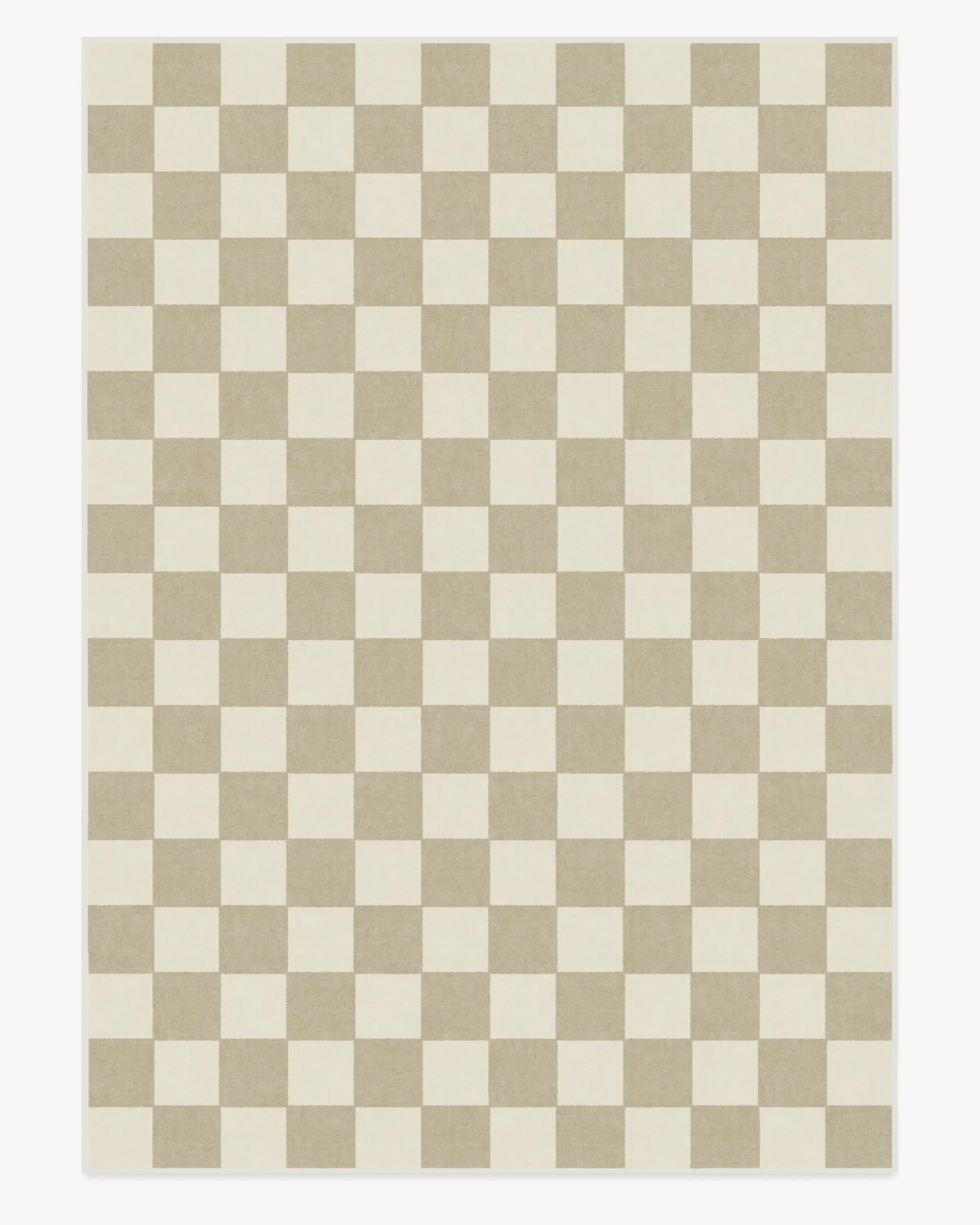 Checkered Area Rug Machine Washable - Stone