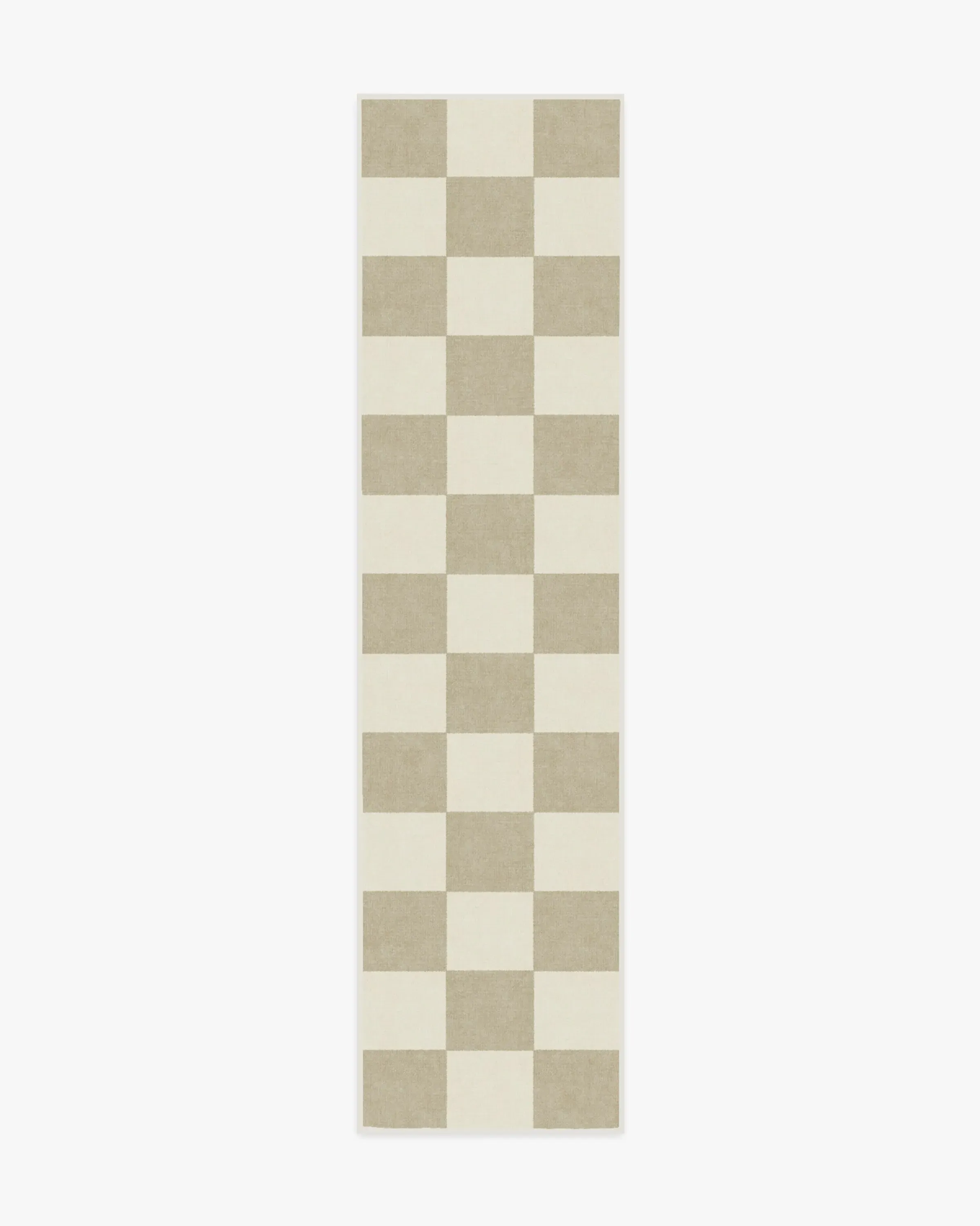 Checkered Area Rug Machine Washable - Stone