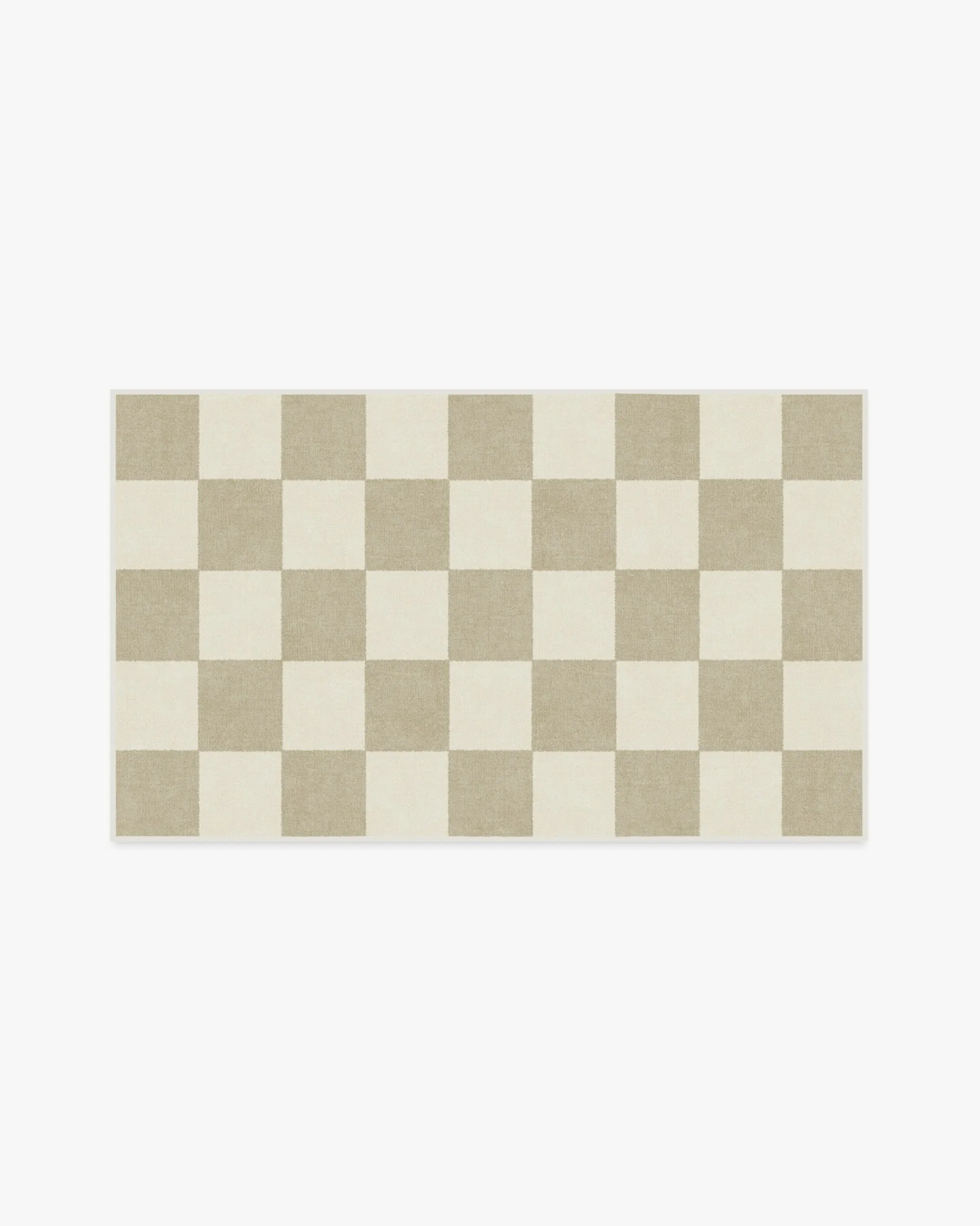 Checkered Area Rug Machine Washable - Stone