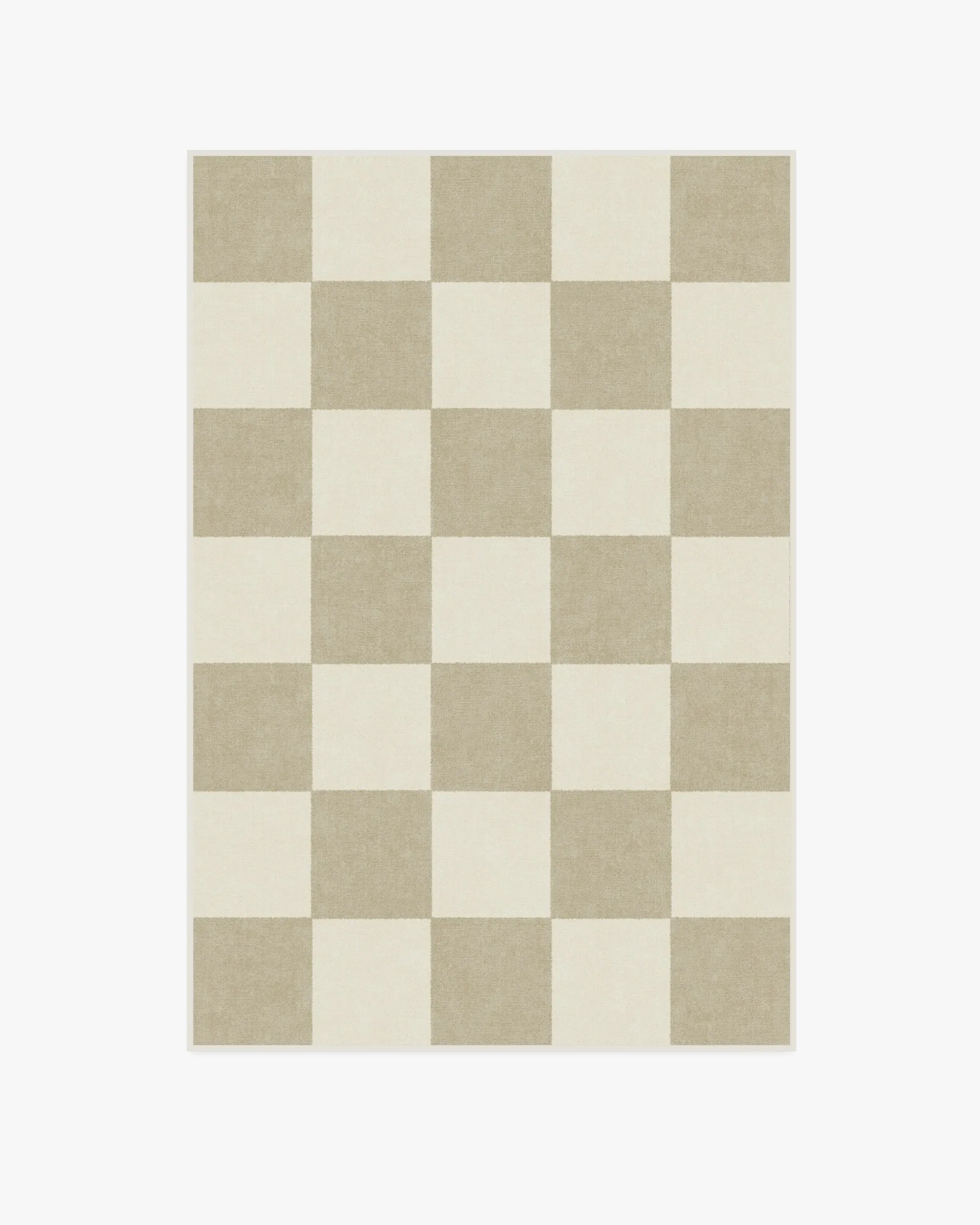 Checkered Area Rug Machine Washable - Stone