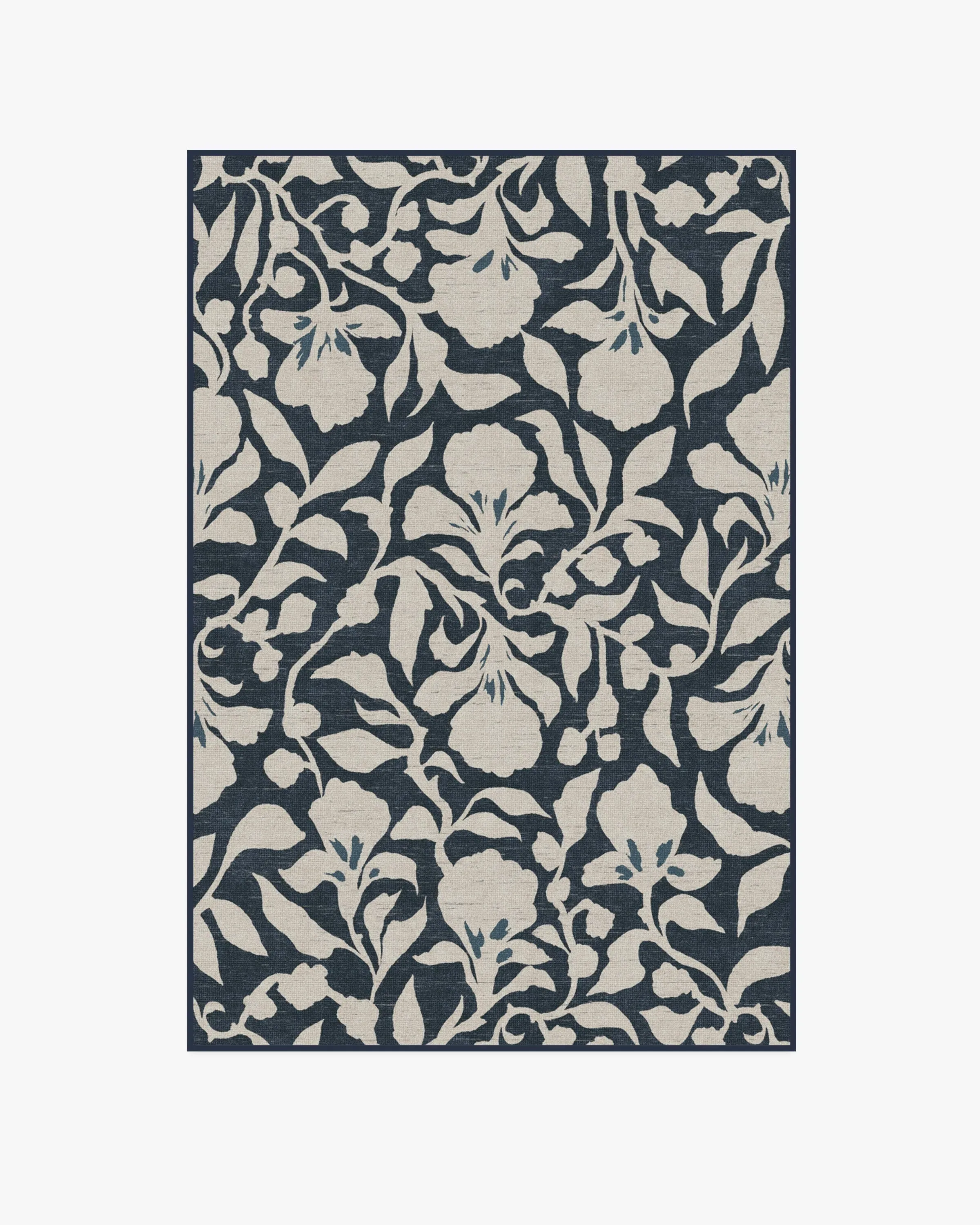 Compact Area Rug Machine Washable - Blue, Flatwoven