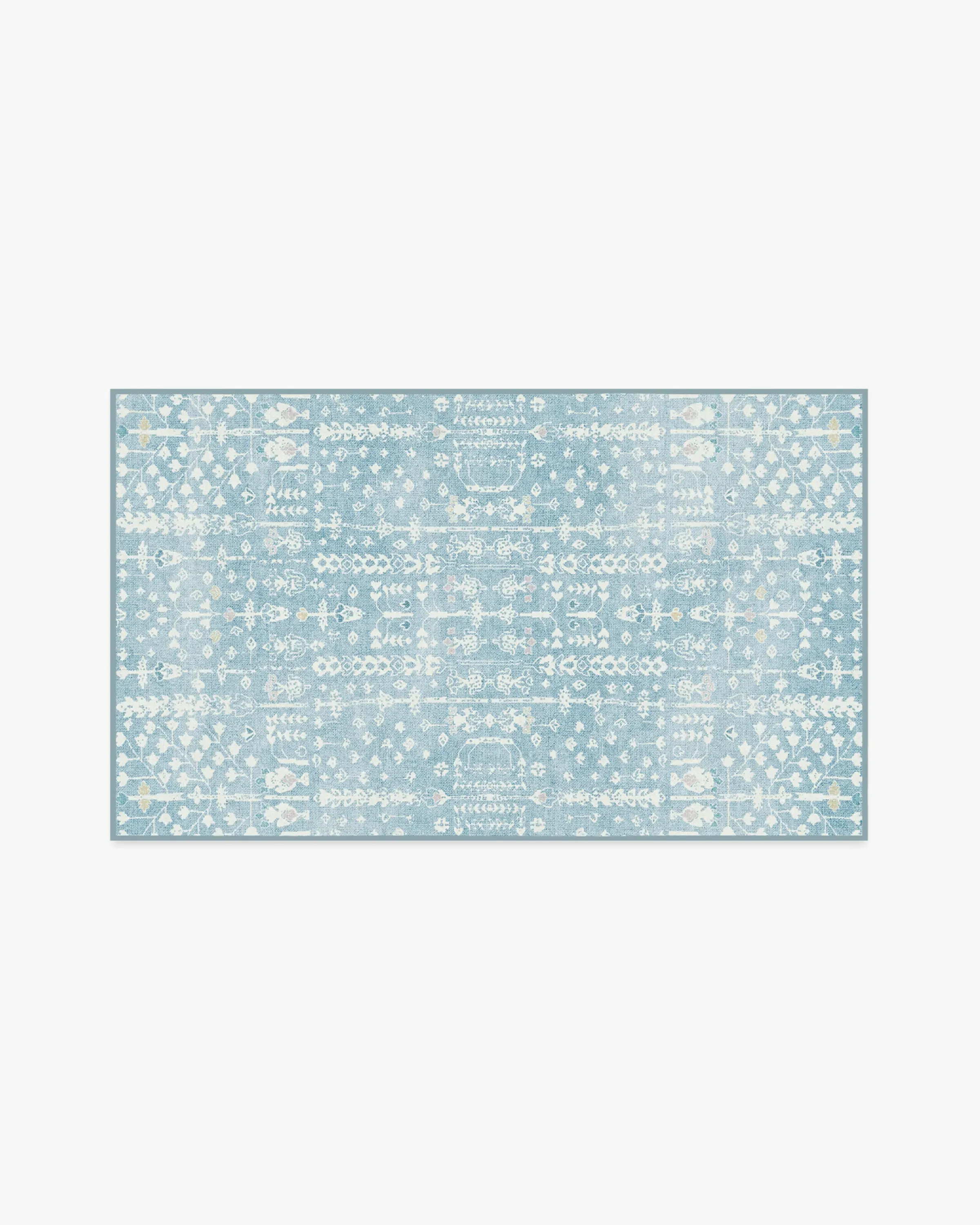 Compact Area Rug Machine Washable - Blue