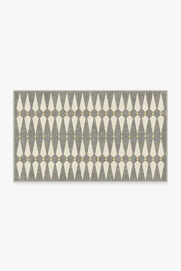 Compact Area Rug Machine Washable - Grey