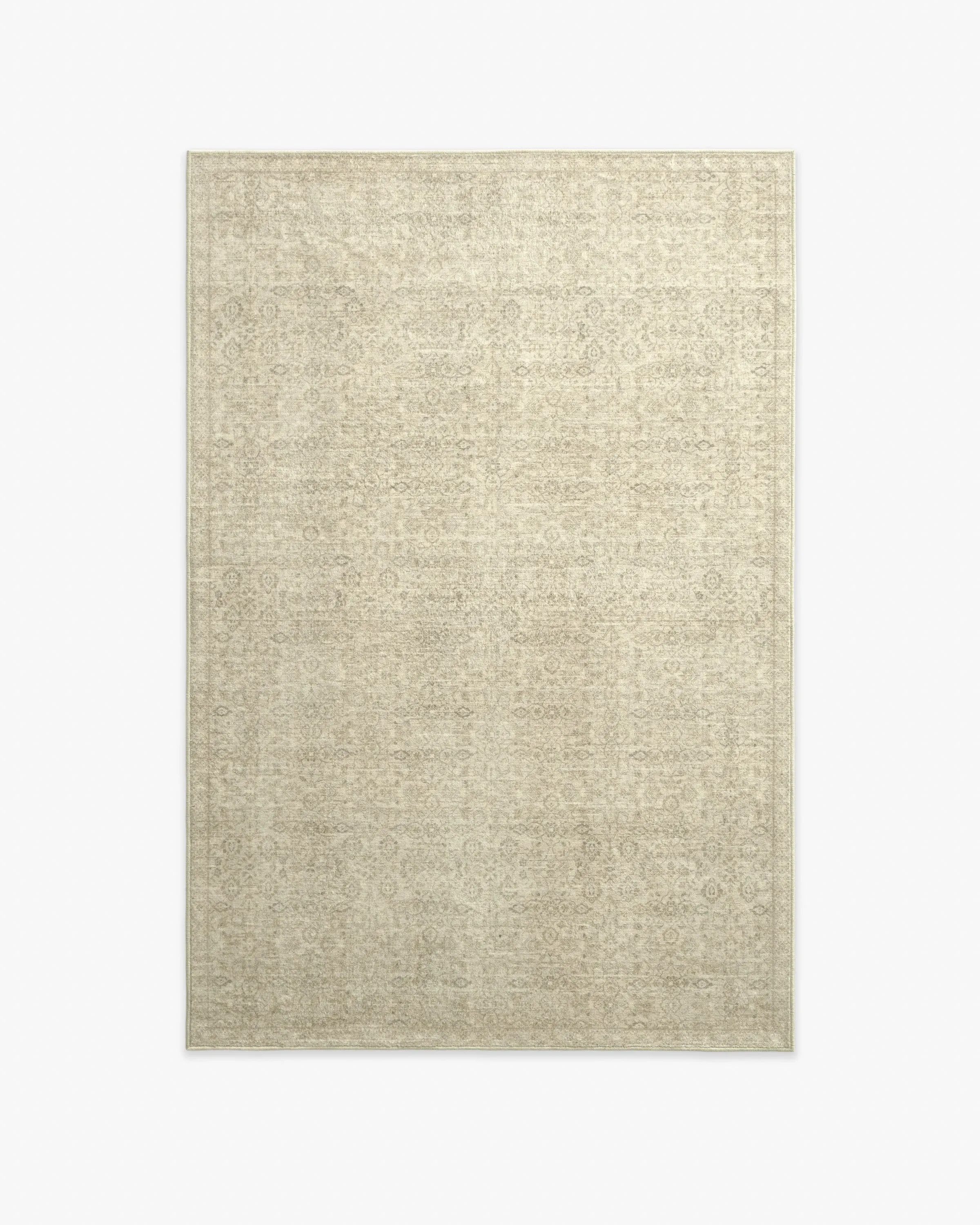 Compact Area Rug Machine Washable - Natural