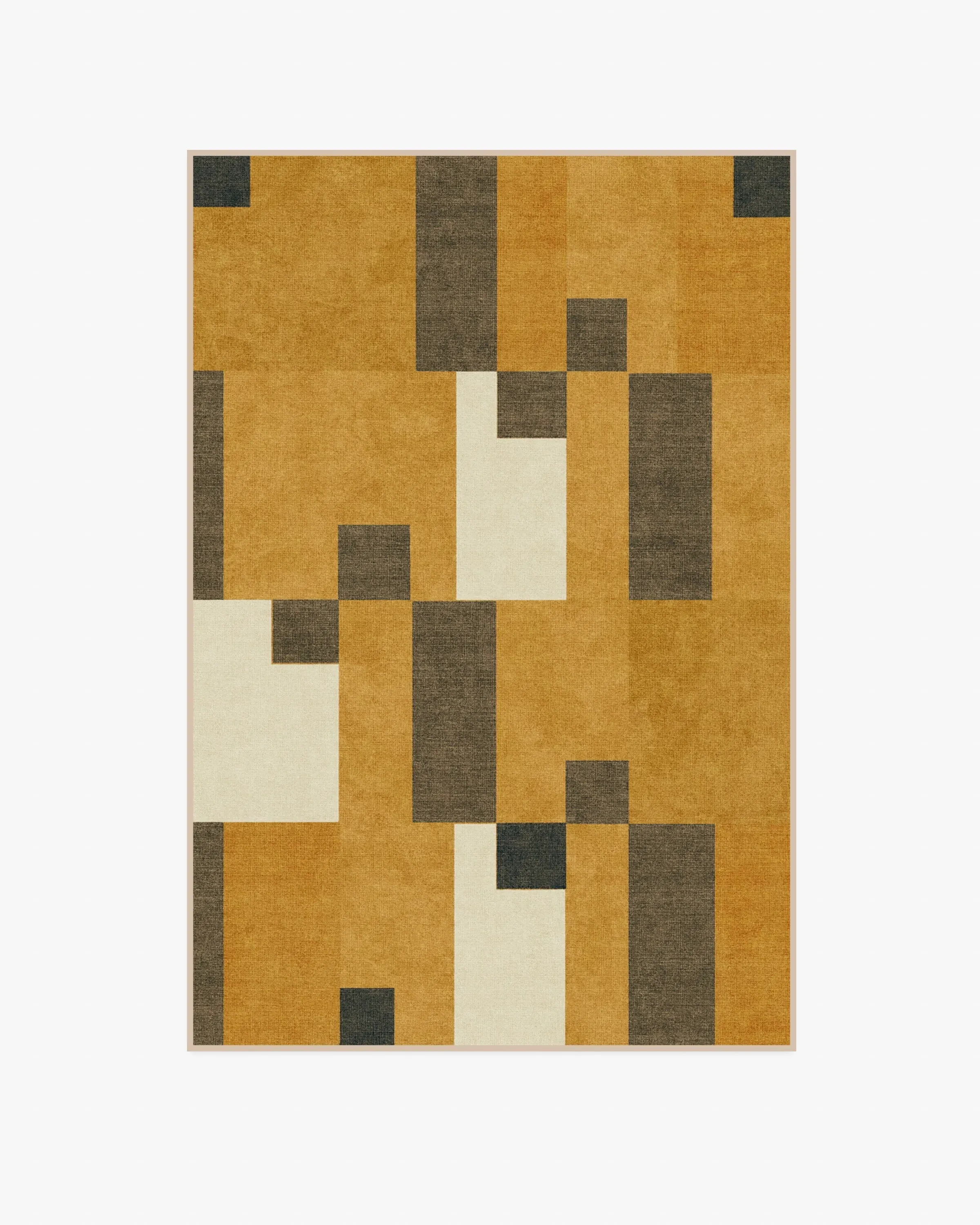 Compact Area Rug Machine Washable - Ochre