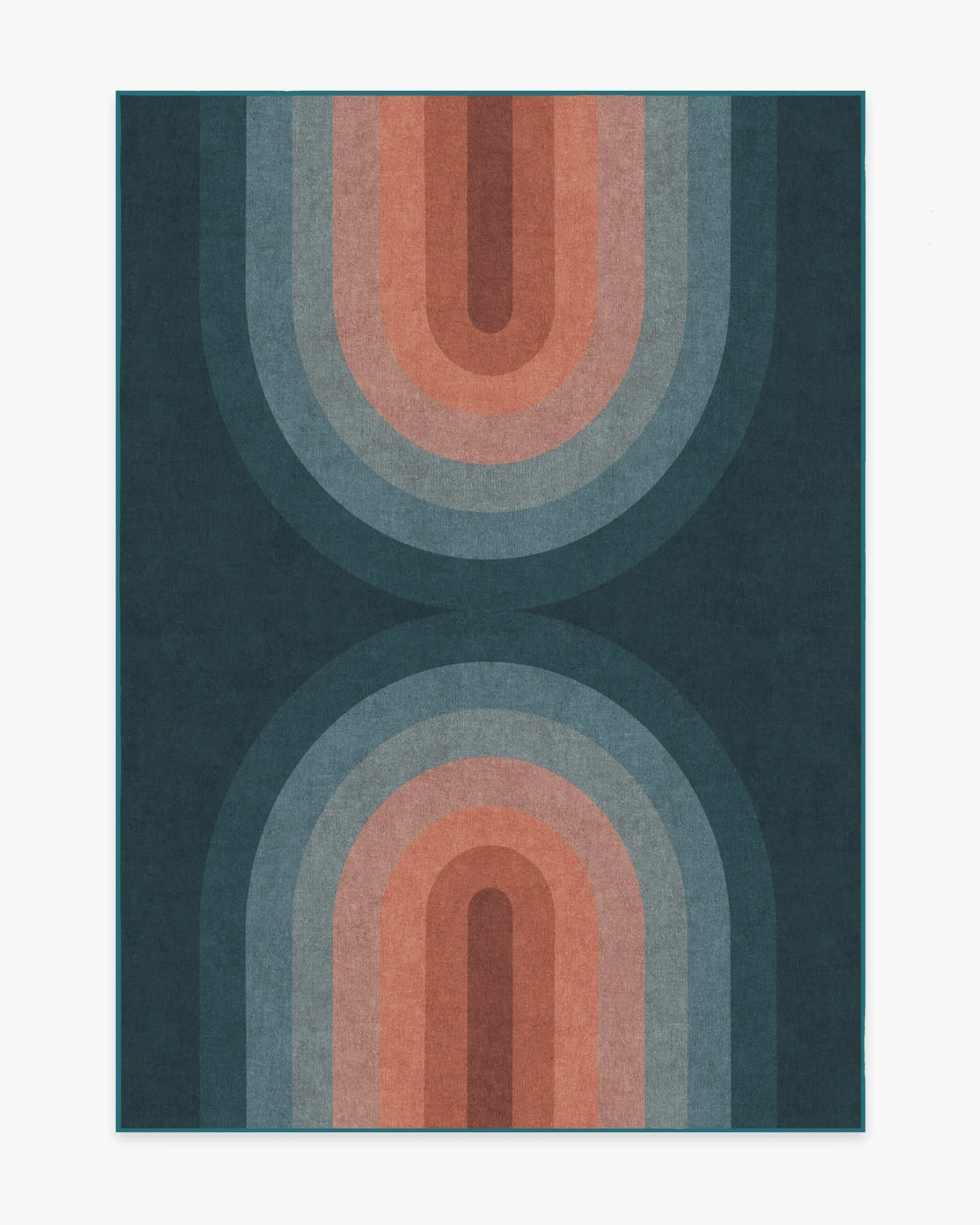 Compact Machine Washable Area Rug - Teal