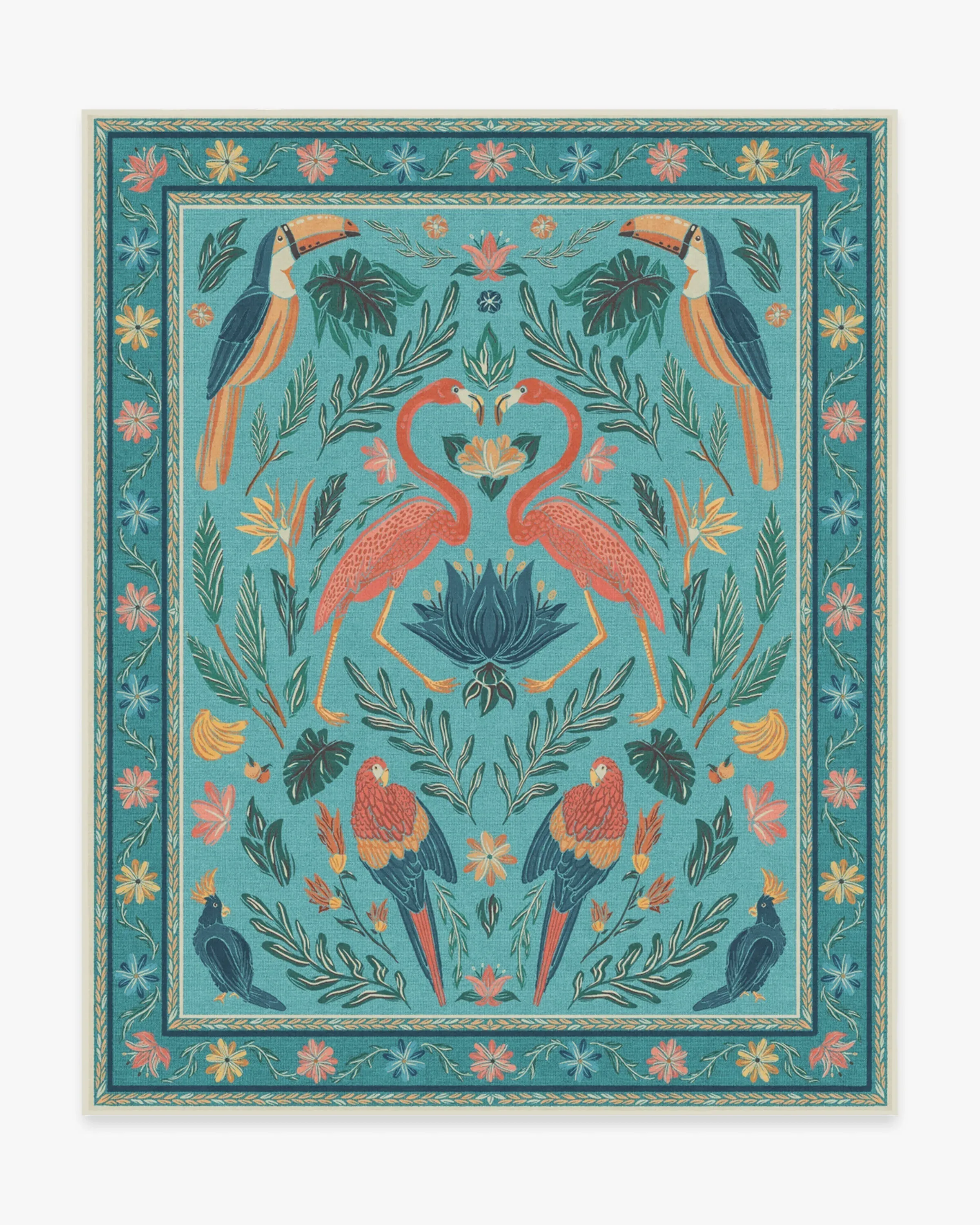 Extra Large Area Rug Machine Washable - Aqua
