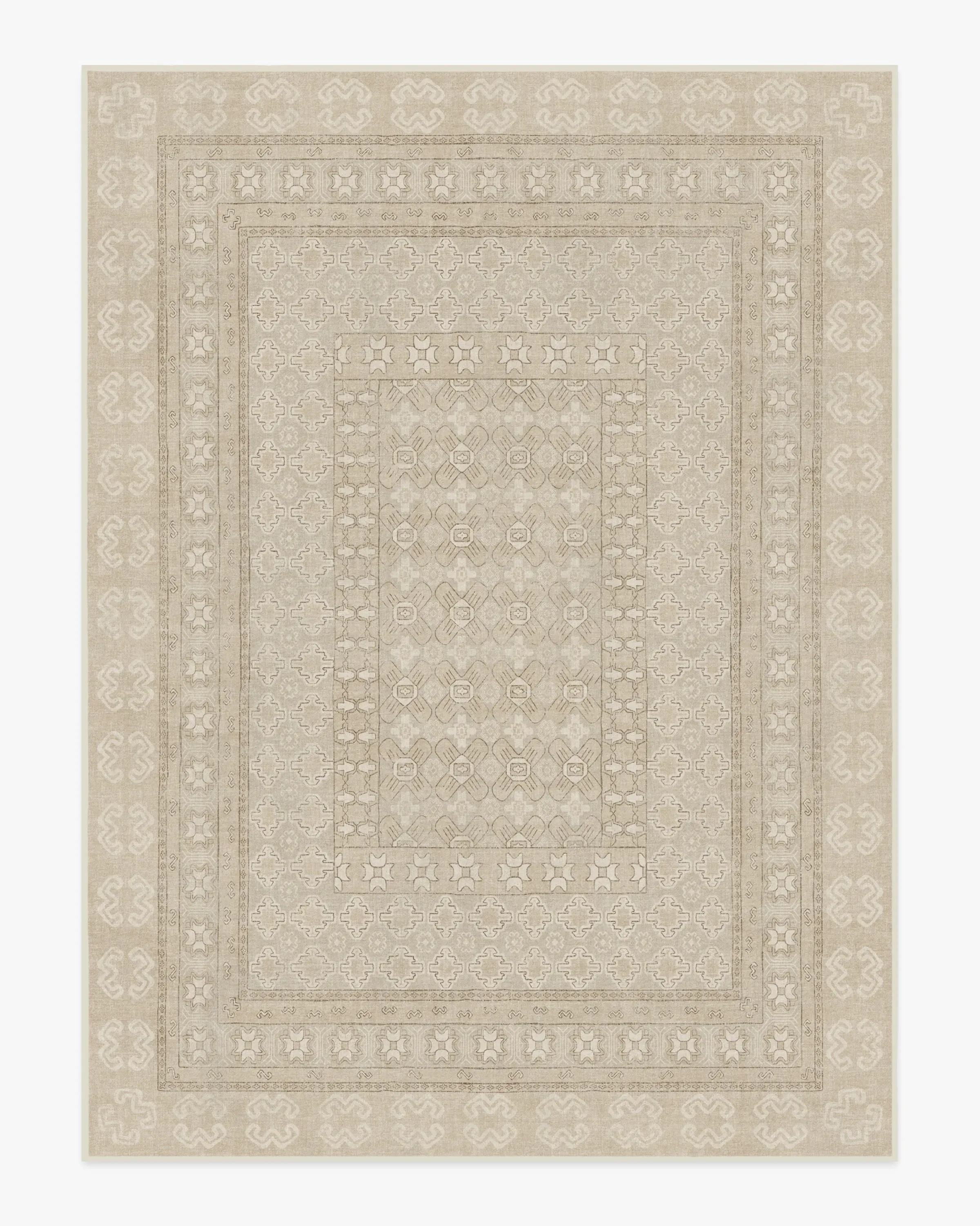 Extra Large Area Rug Machine Washable - Beige
