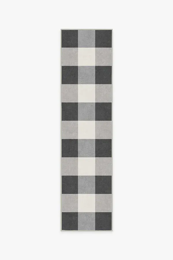 Extra Large Area Rug Machine Washable - Black, Chenille