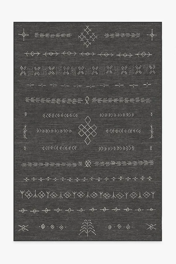 Extra Large Area Rug Machine Washable - Black