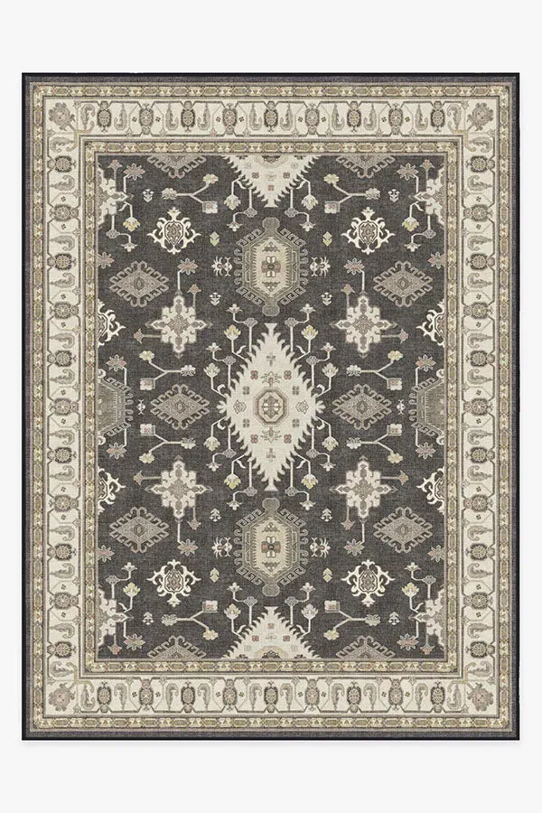 Extra Large Area Rug Machine Washable - Black