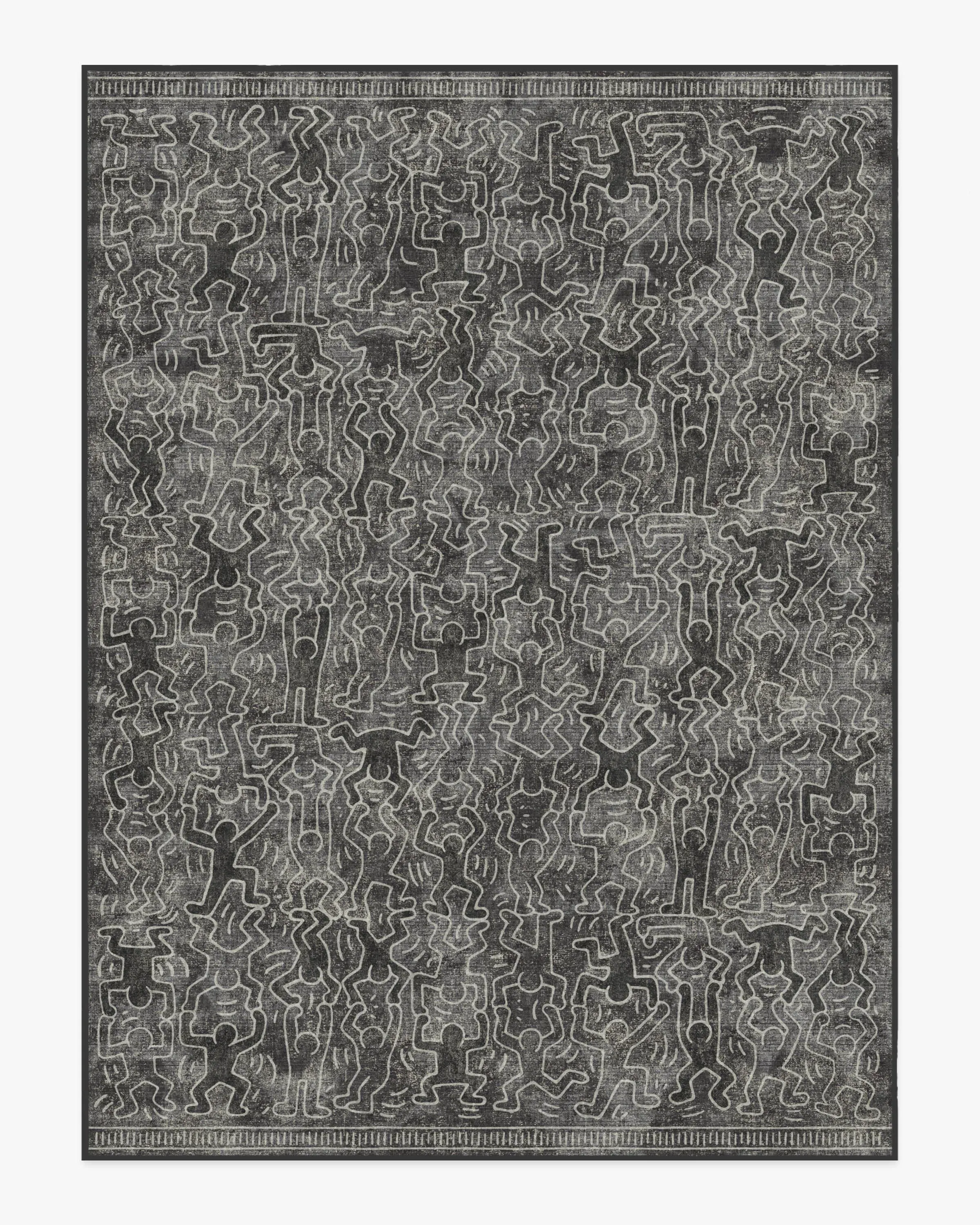 Extra Large Area Rug Machine Washable - Black
