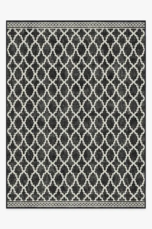 Extra Large Area Rug Machine Washable - Black
