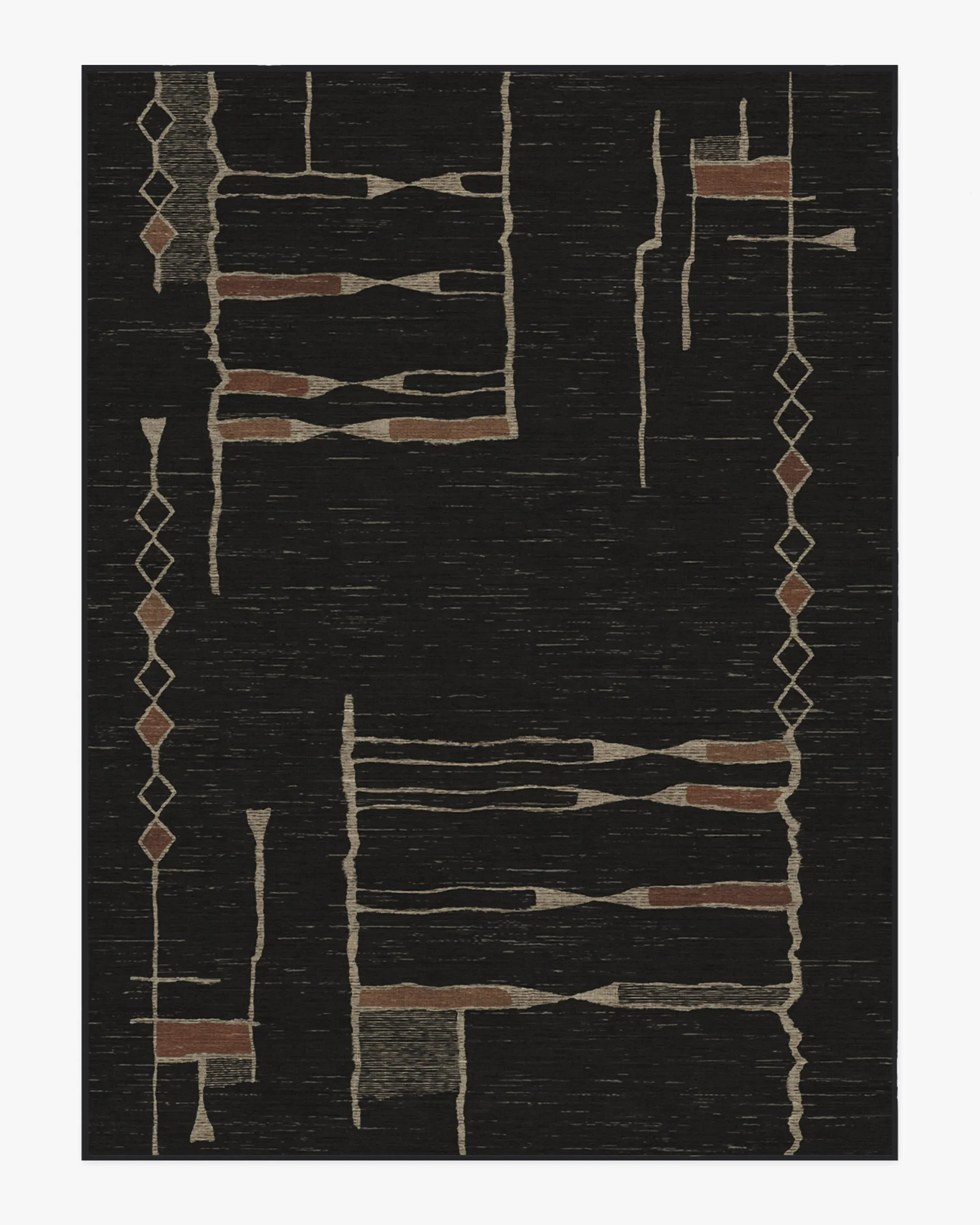 Extra Large Area Rug Machine Washable - Black
