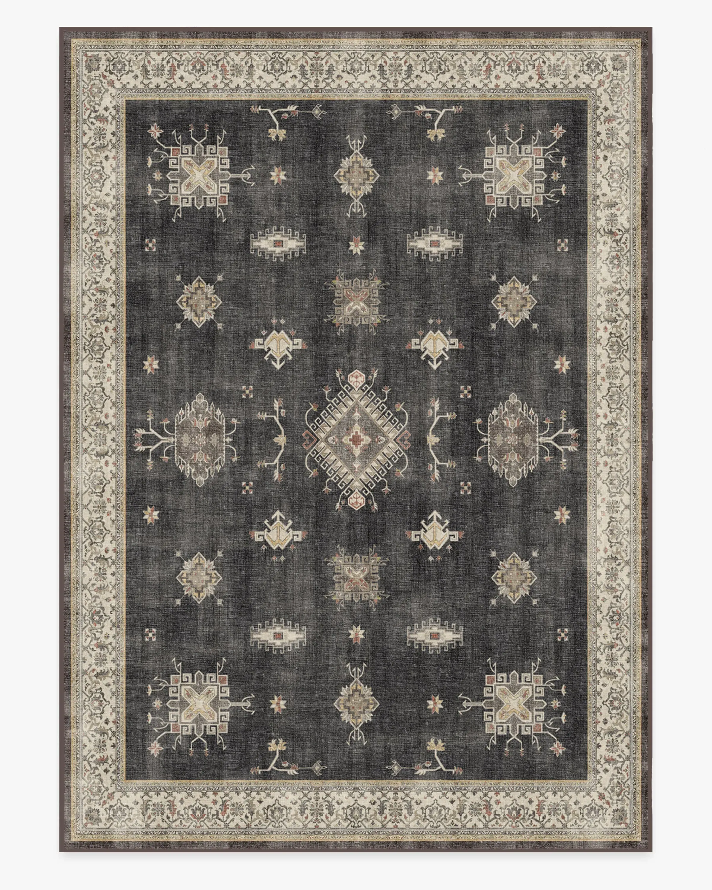 Extra Large Area Rug Machine Washable - Black
