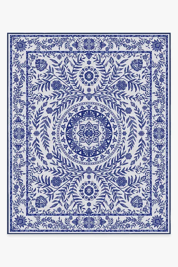 Extra Large Area Rug Machine Washable - Blue