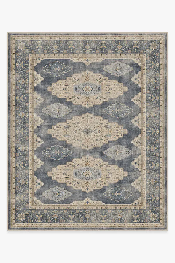 Extra Large Area Rug Machine Washable - Blue