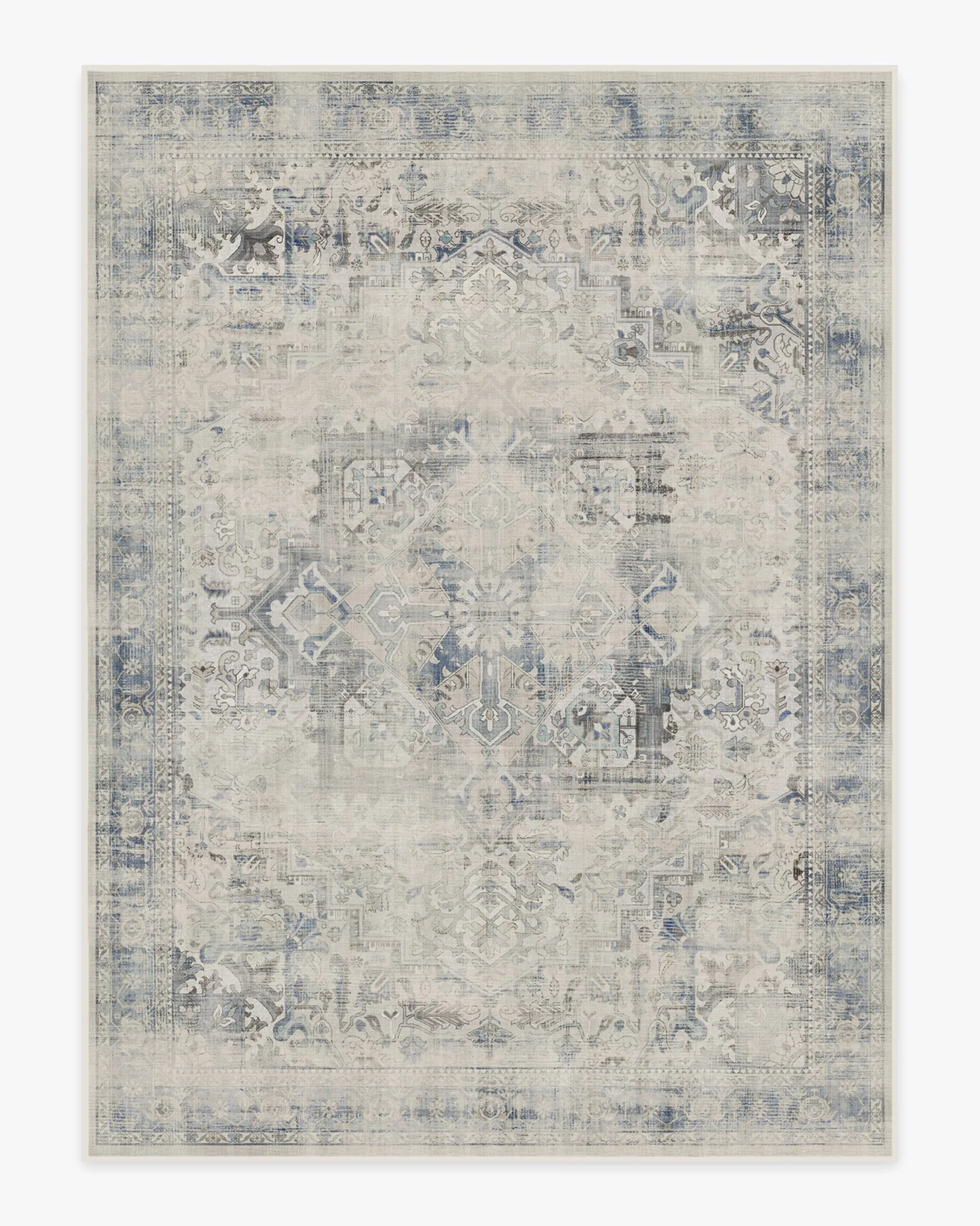 Extra Large Area Rug Machine Washable - Blue