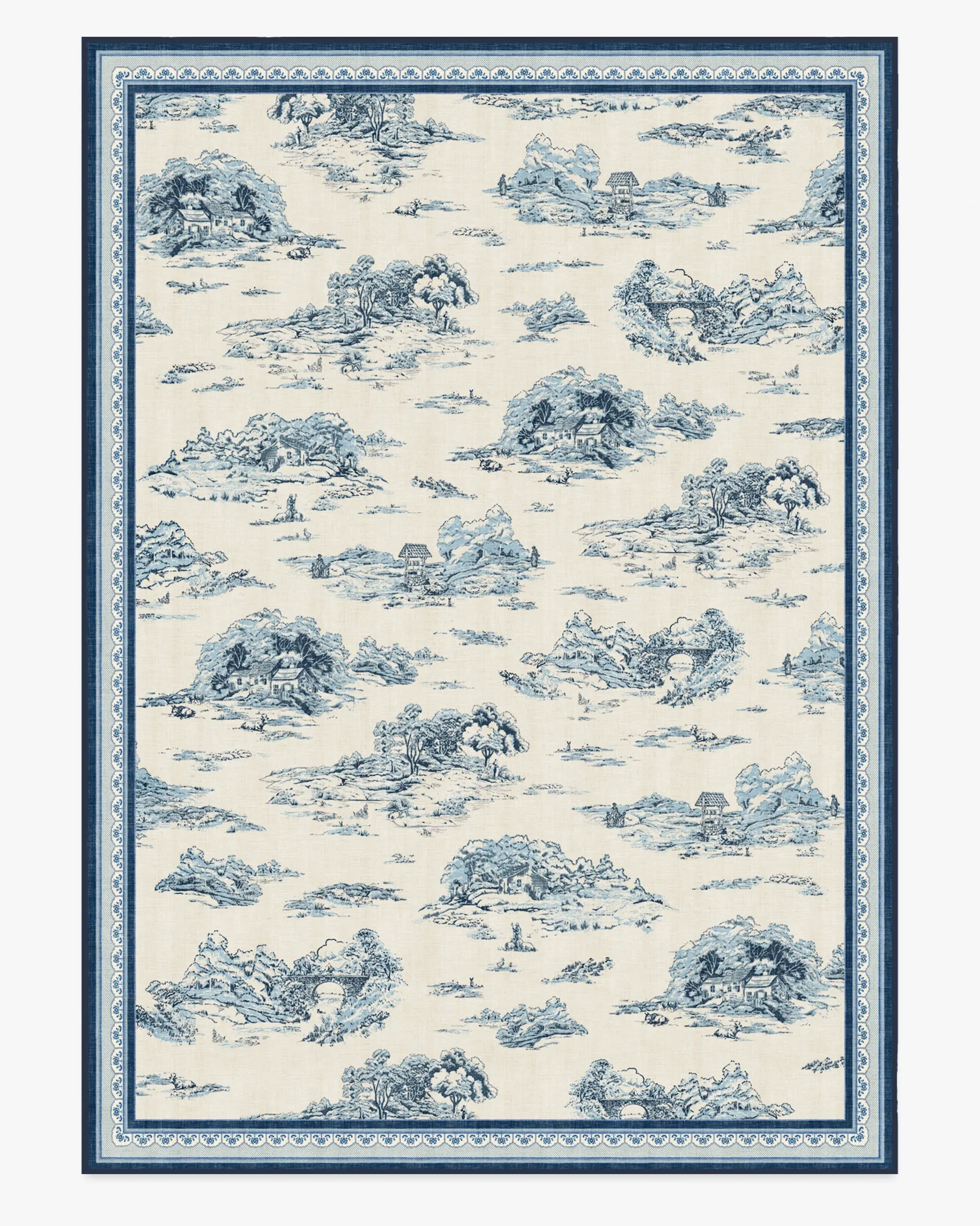 Extra Large Area Rug Machine Washable - Blue
