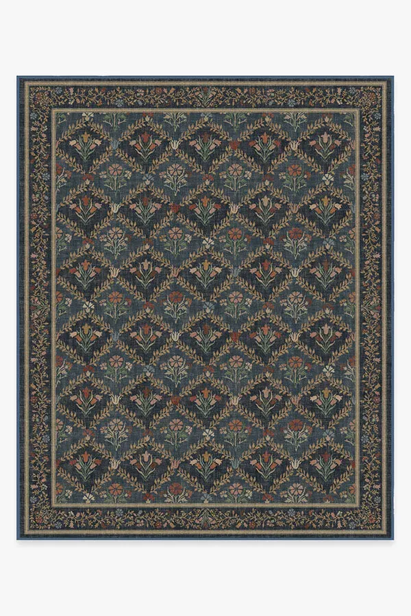 Extra Large Area Rug Machine Washable - Blue
