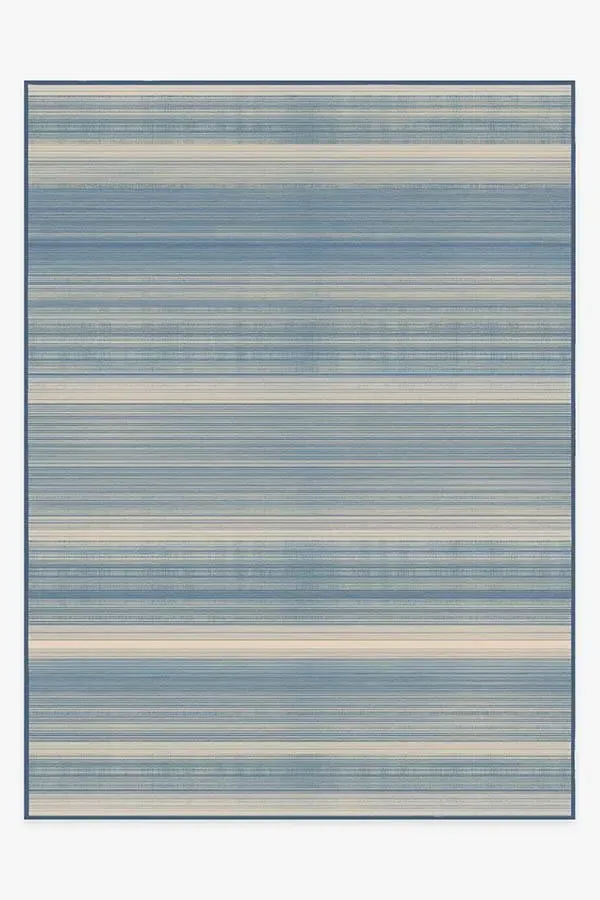 Extra Large Area Rug Machine Washable - Blue, Flatwoven