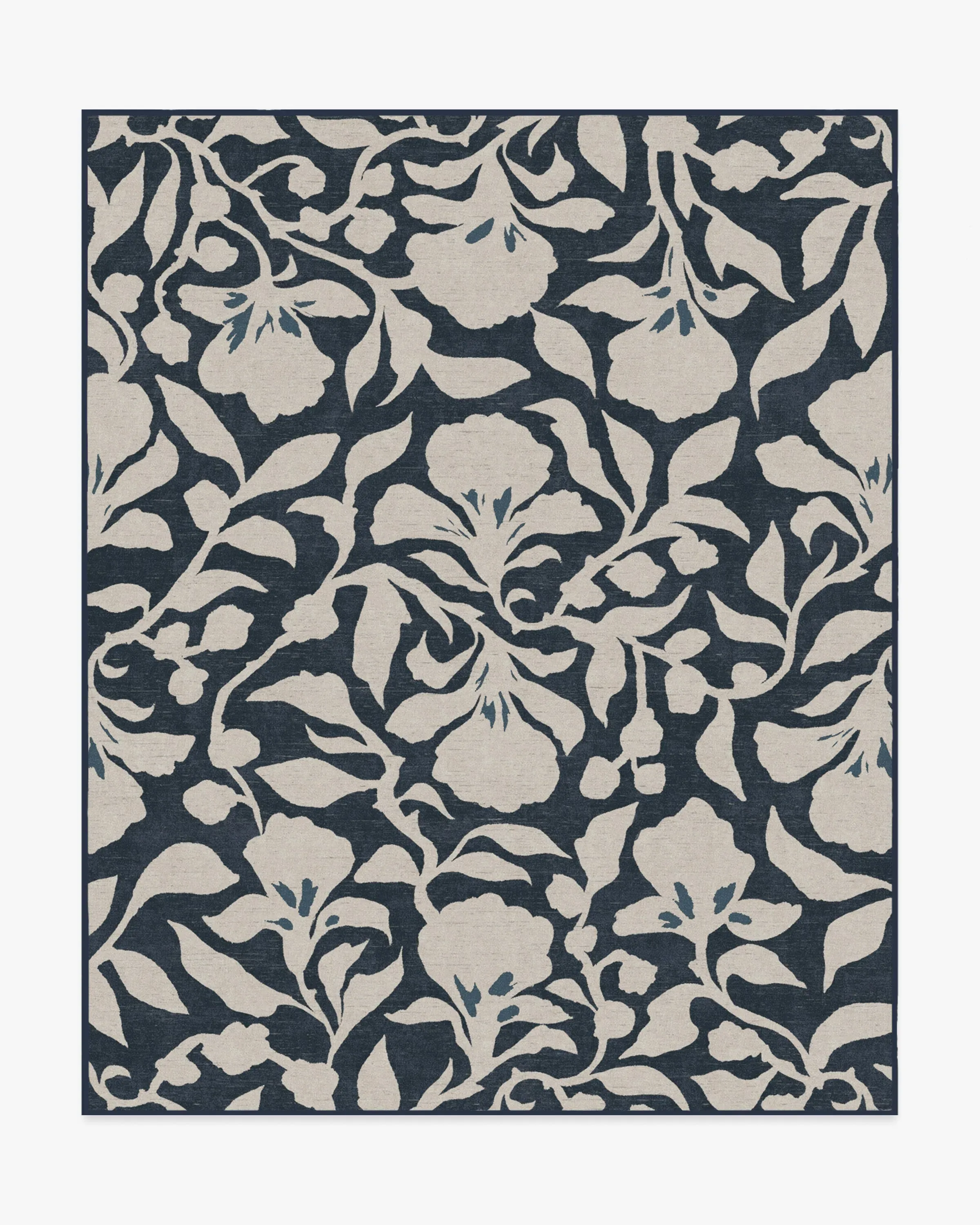 Extra Large Area Rug Machine Washable - Blue, Ivory