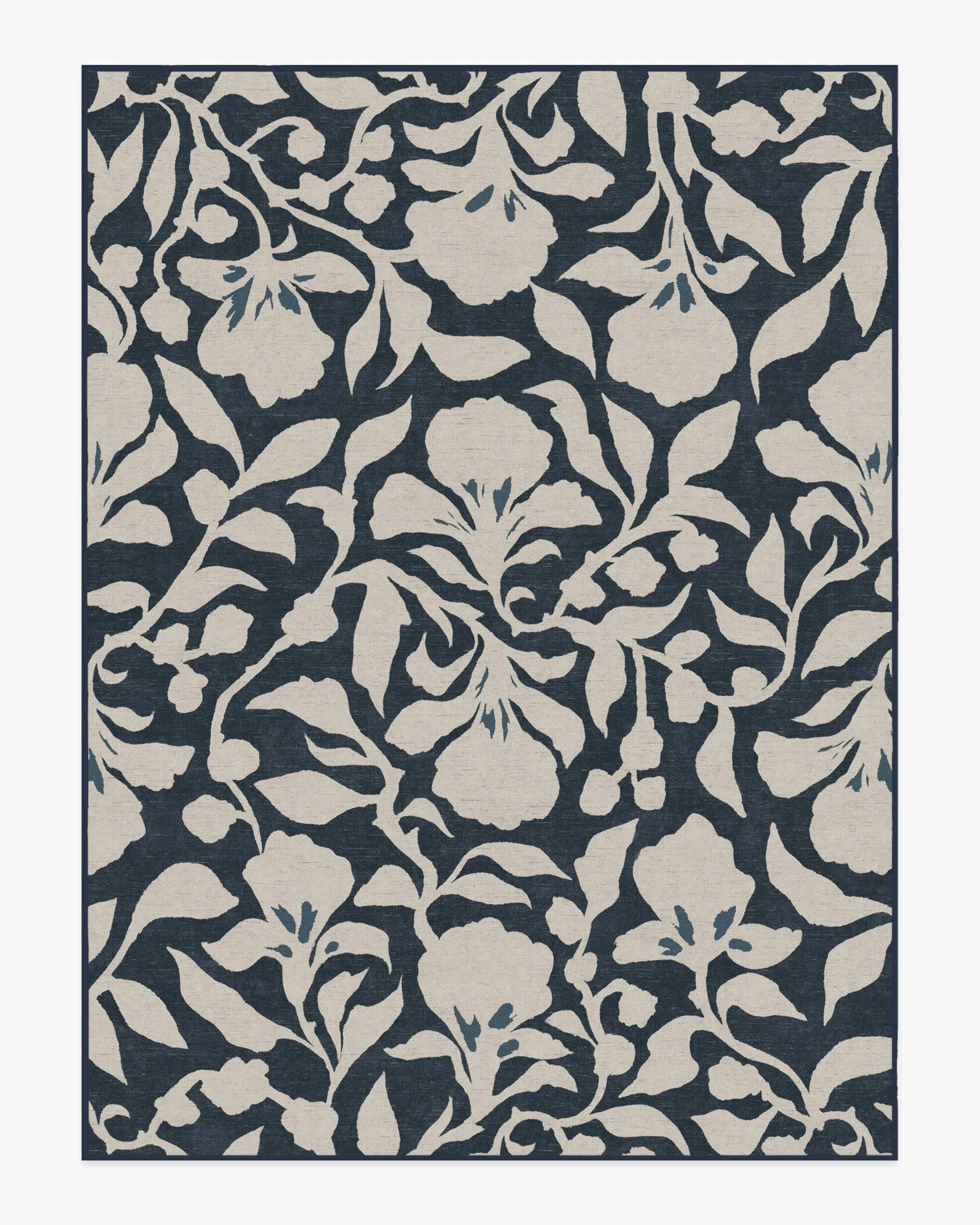 Extra Large Area Rug Machine Washable - Blue, Ivory
