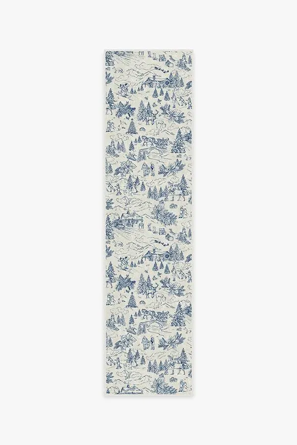 Extra Large Area Rug Machine Washable - Blue