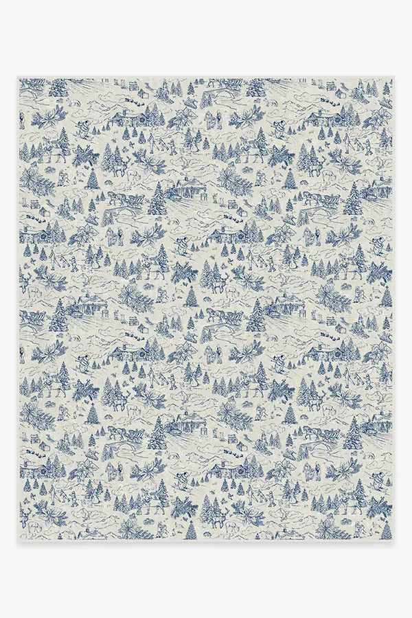 Extra Large Area Rug Machine Washable - Blue