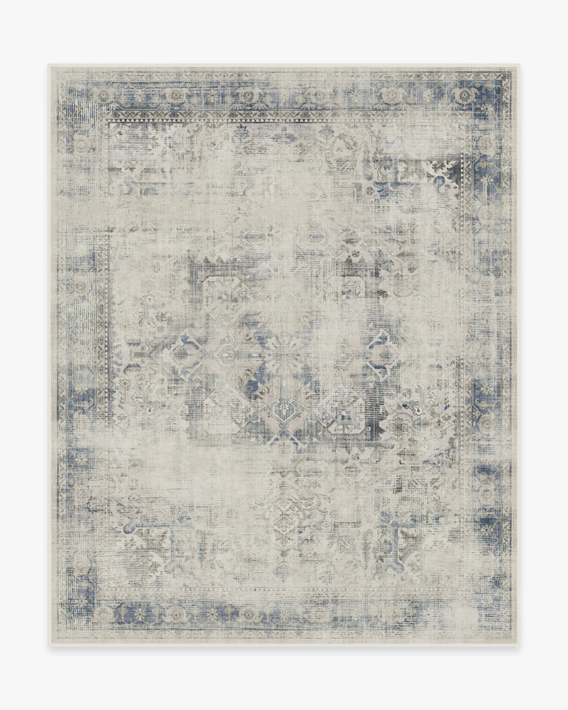 Extra Large Area Rug Machine Washable - Blue