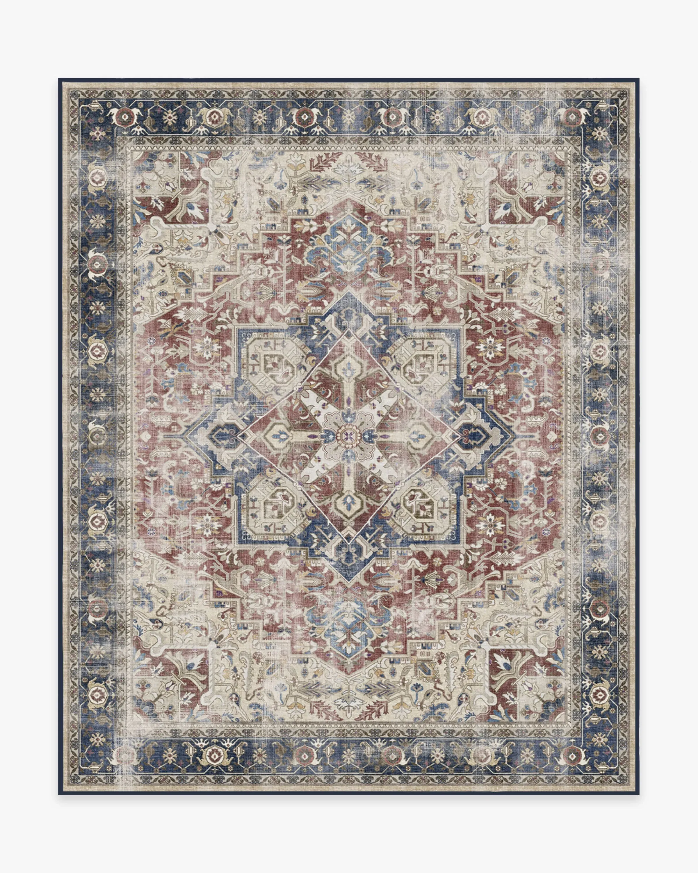Extra Large Area Rug Machine Washable - Blue