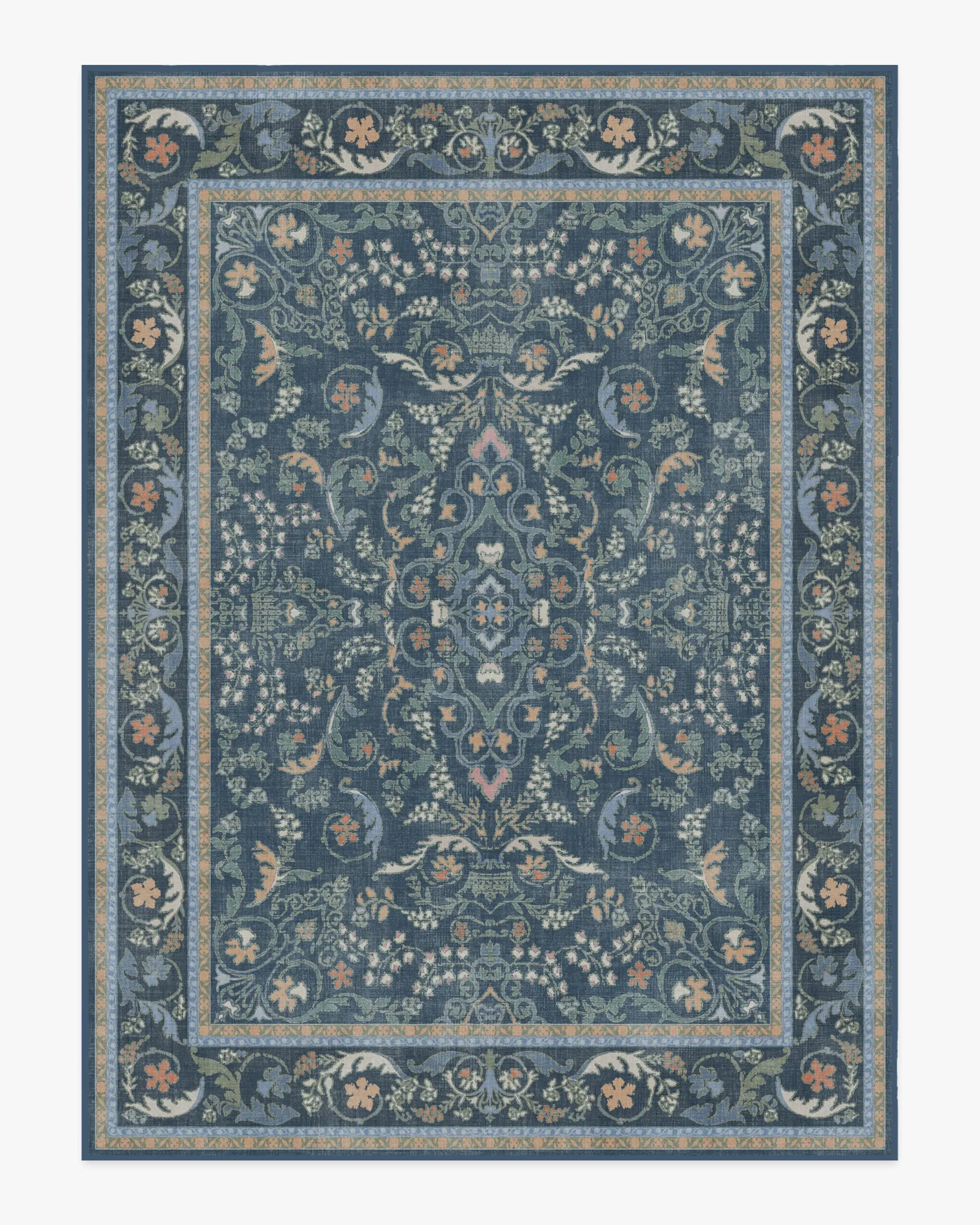 Extra Large Area Rug Machine Washable - Blue