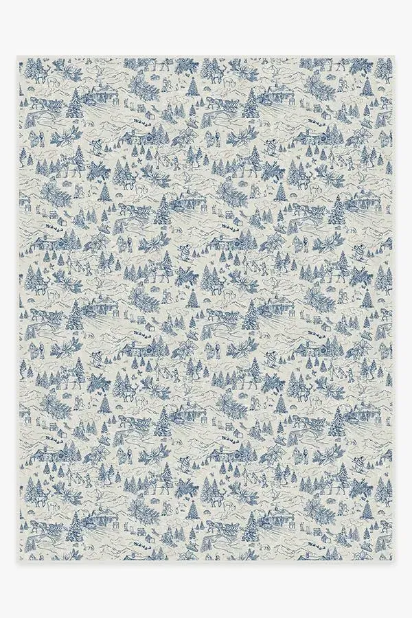 Extra Large Area Rug Machine Washable - Blue